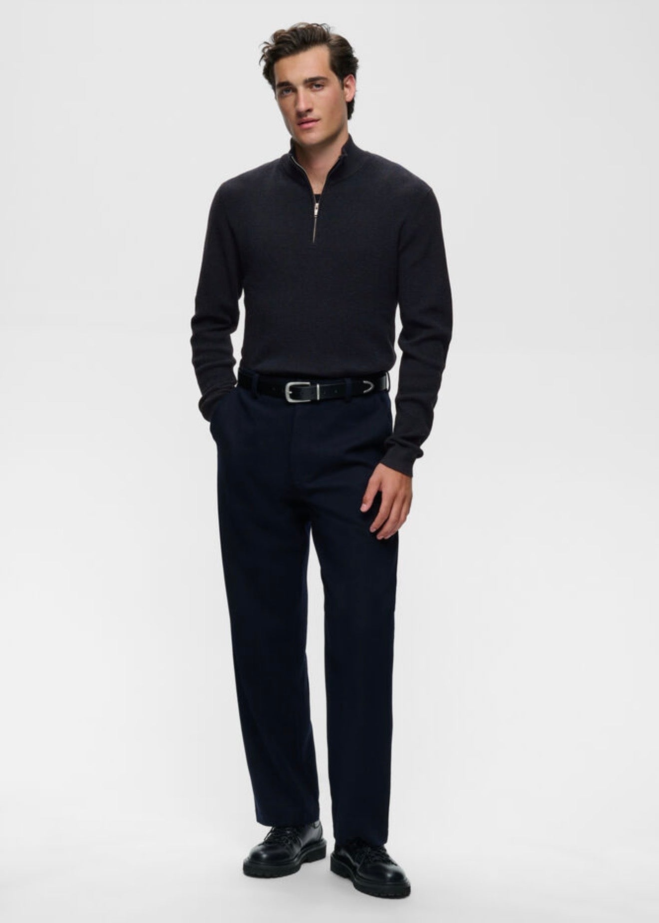Lagoon Zip Dark Navy Melange
