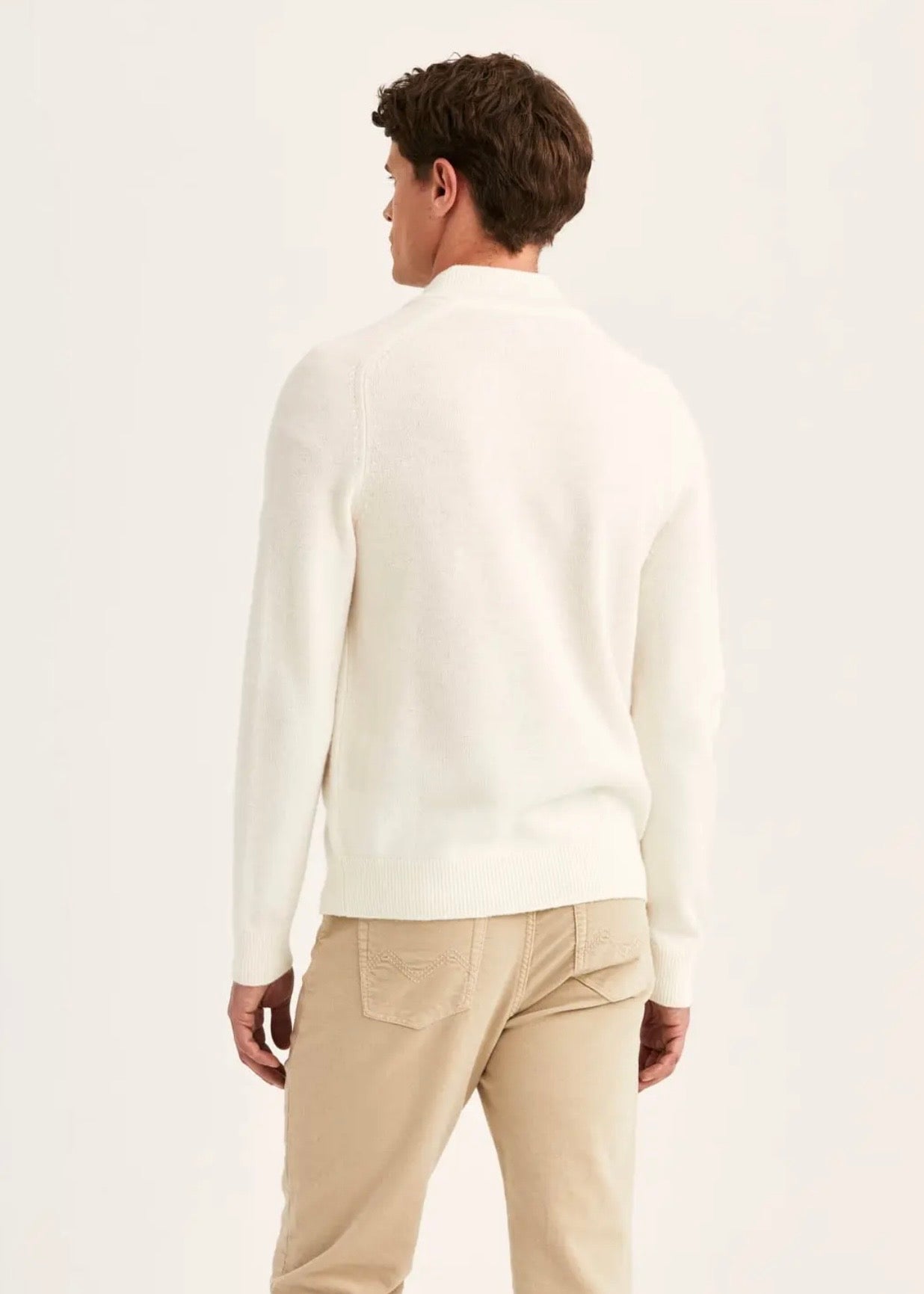 Hertford Zip Cardigan Offwhite