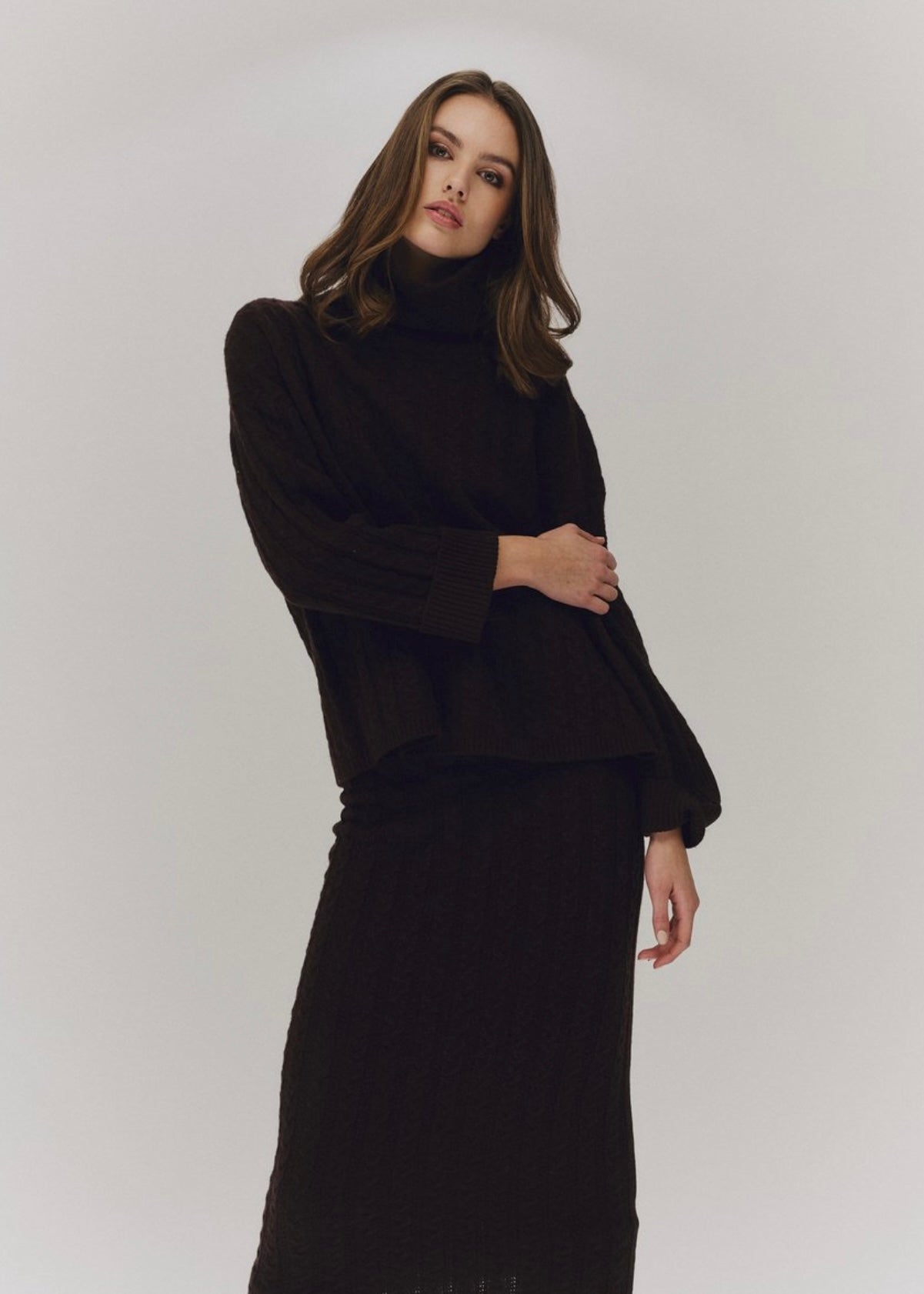 Tilda Merino sweater Dark Brown