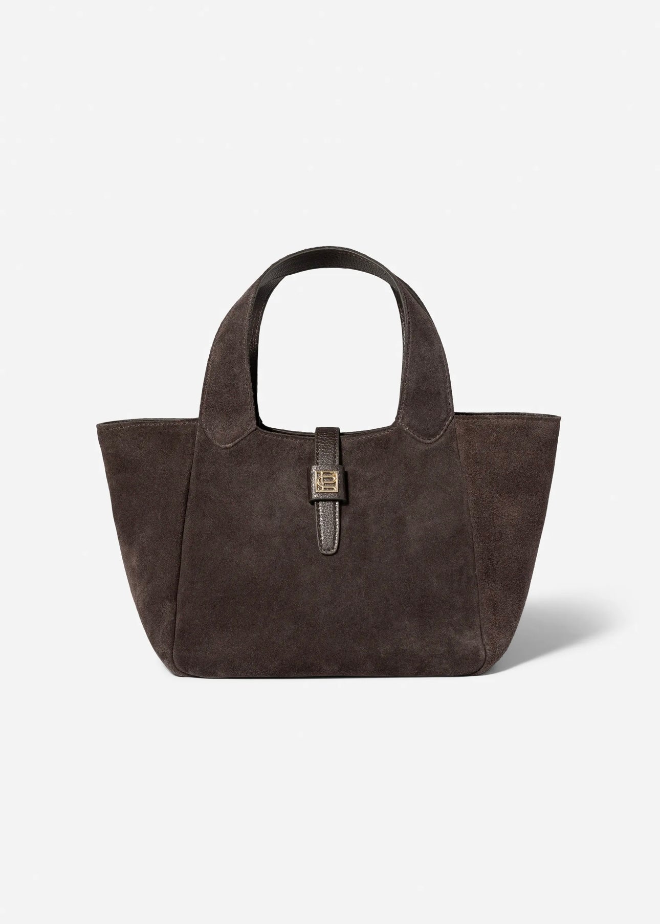 Lucille Tote bag Small Dark Brown Suede