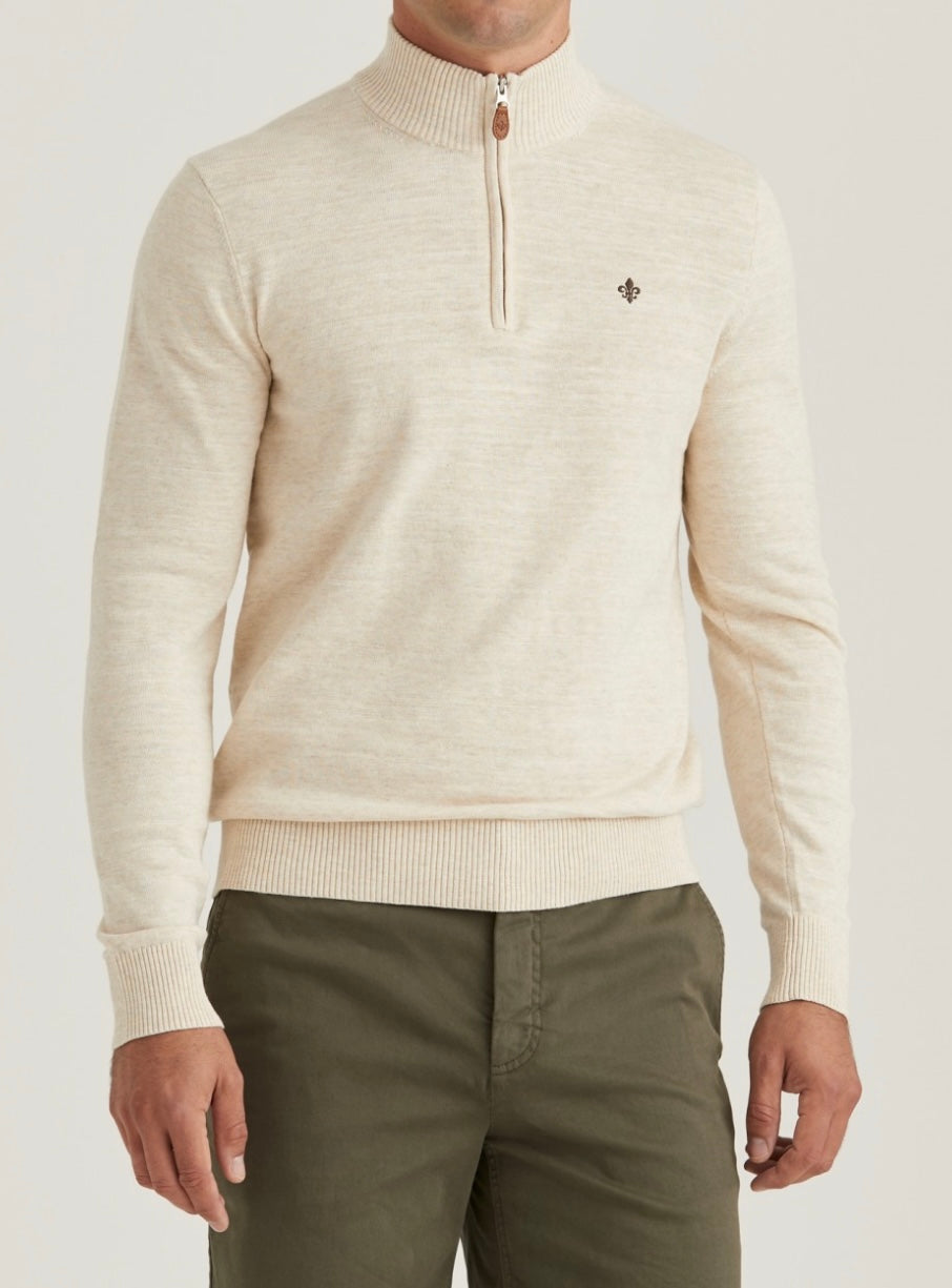 Morris Randall Half Zip - Offwhite