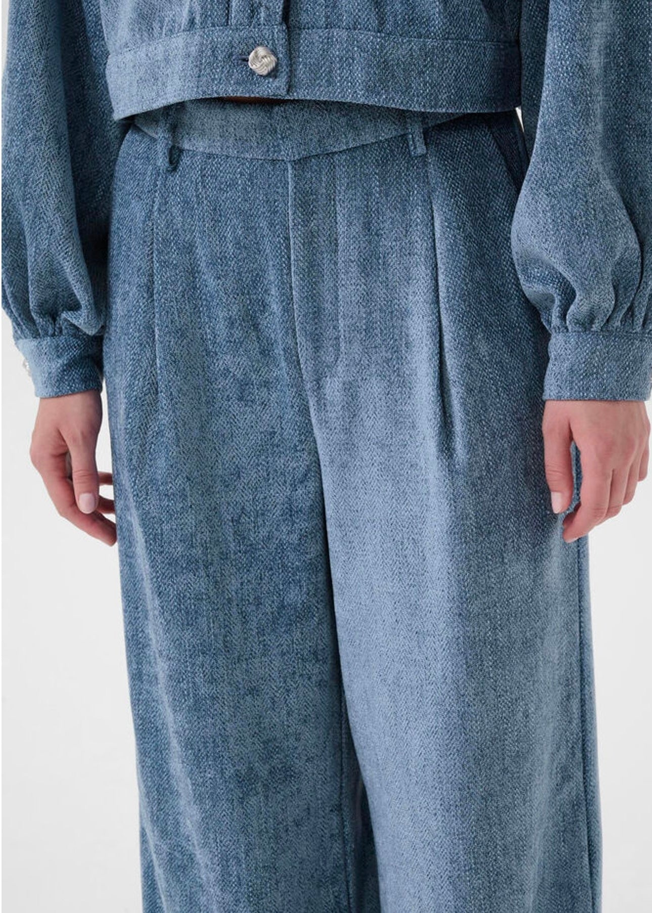 Vally Wide Pants Denim Blue