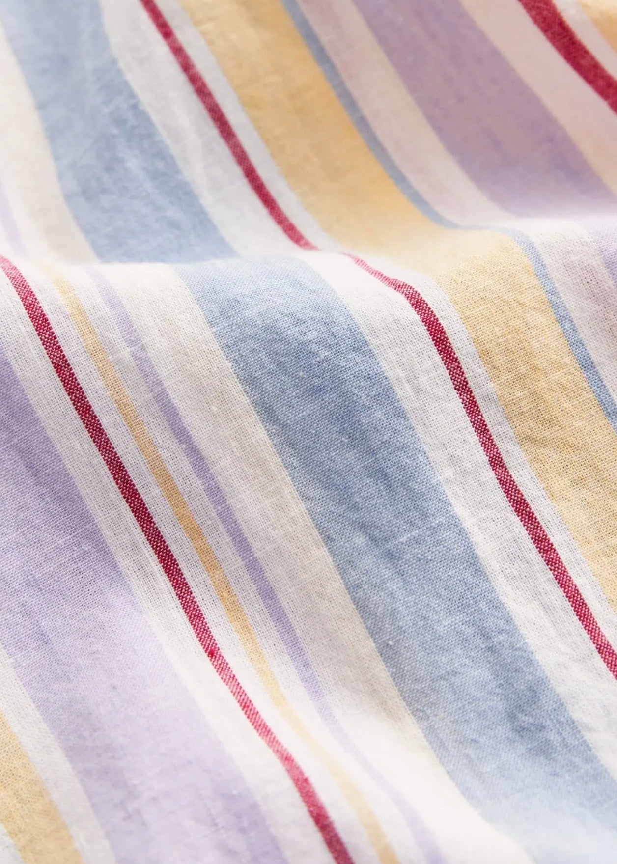 Happy Linen Stripe Shirt Purple