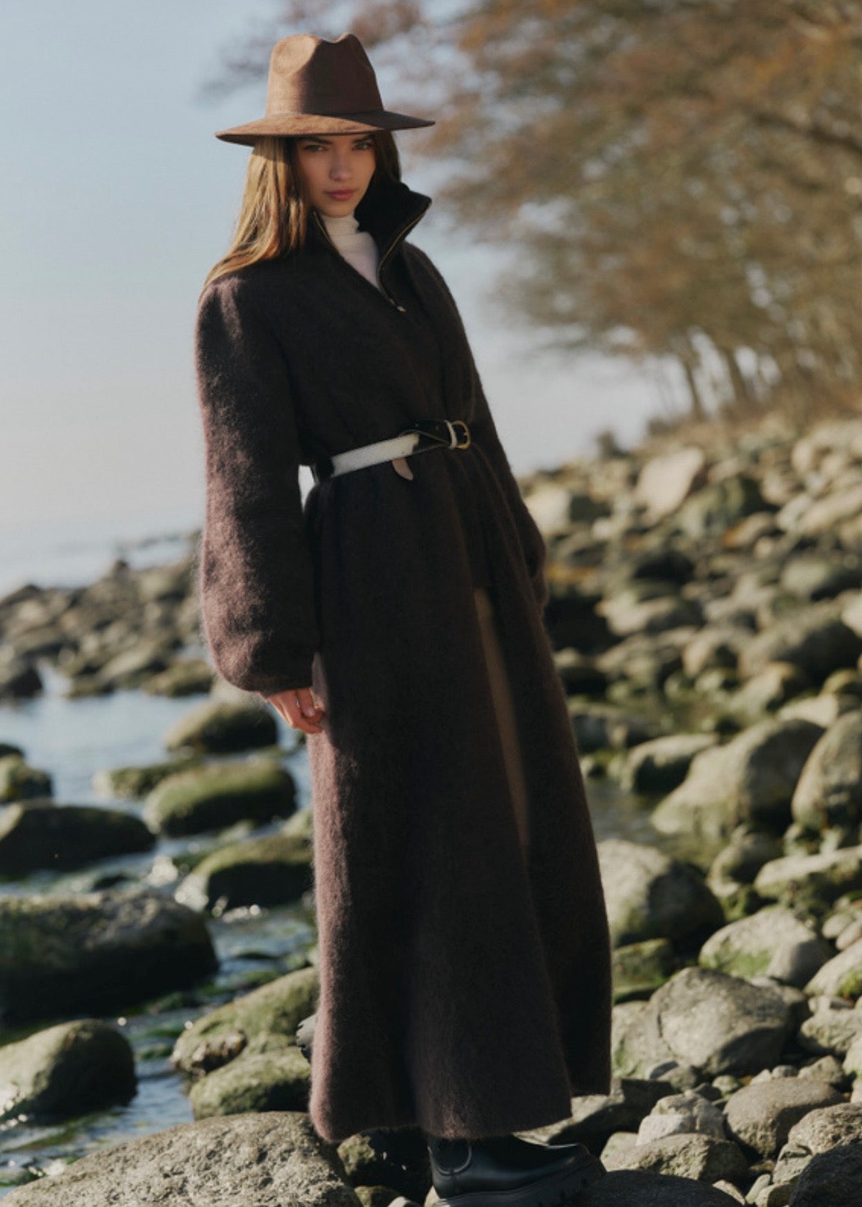 Olivia Chunky Cardigan Dark Brown