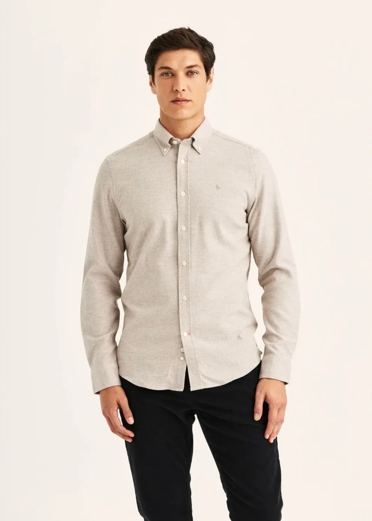 Flannel Check Shirt Khaki