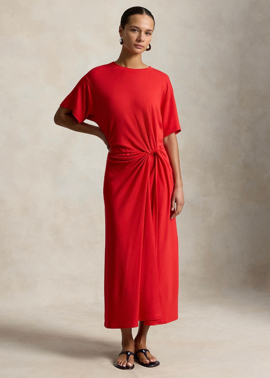 Twist Detail Tee Dress Petal Rose