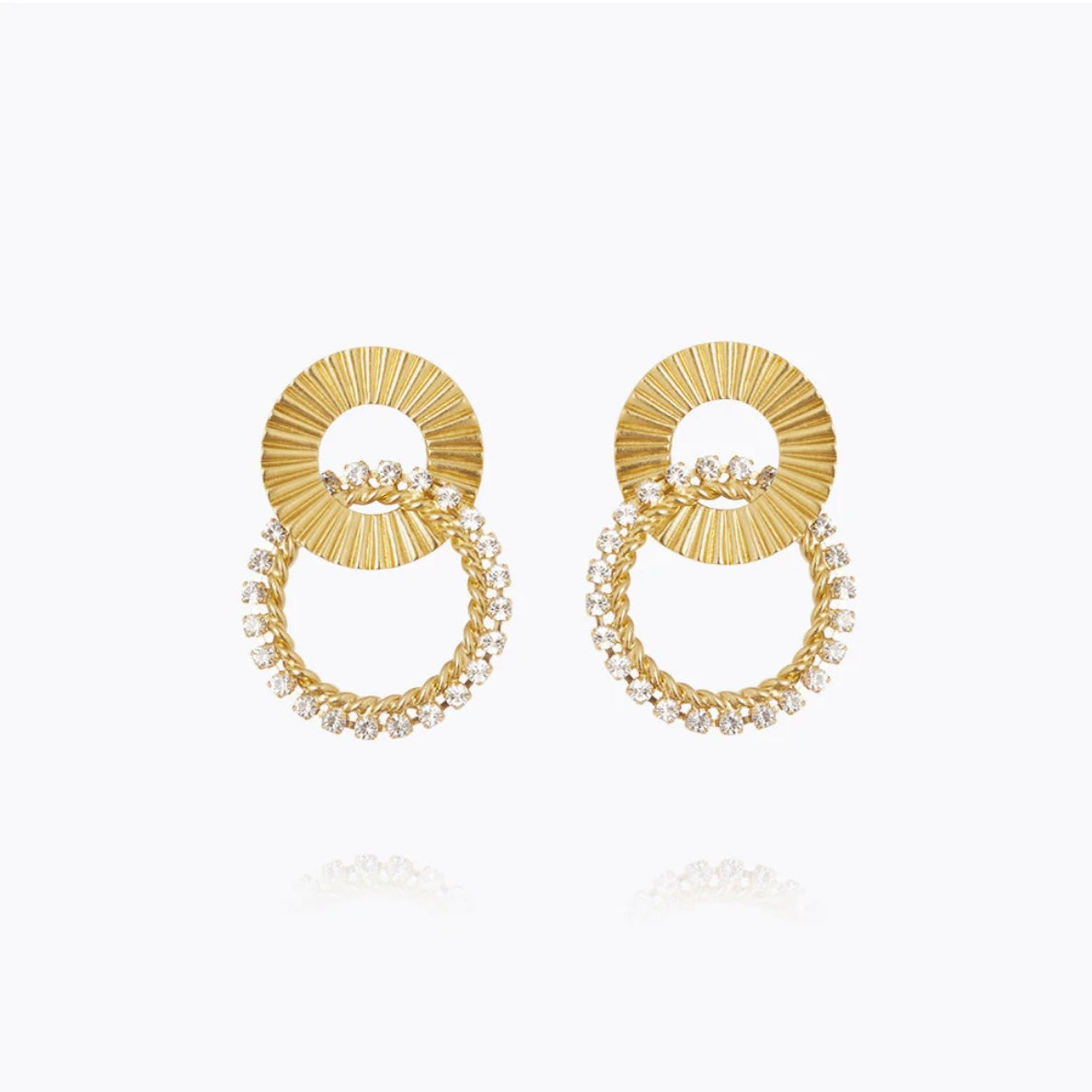 Caroline Svedbom Gianna earrings Gold Crystal