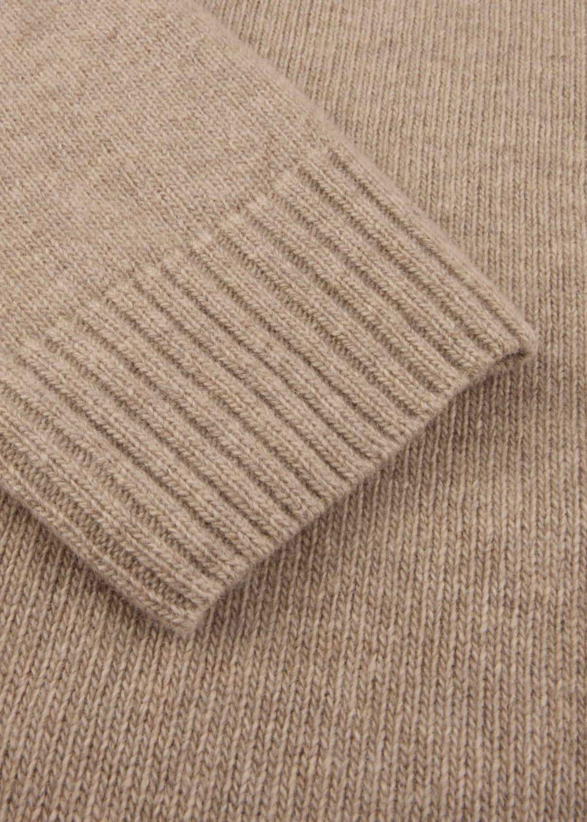 Knitted Merino crew Light Brown