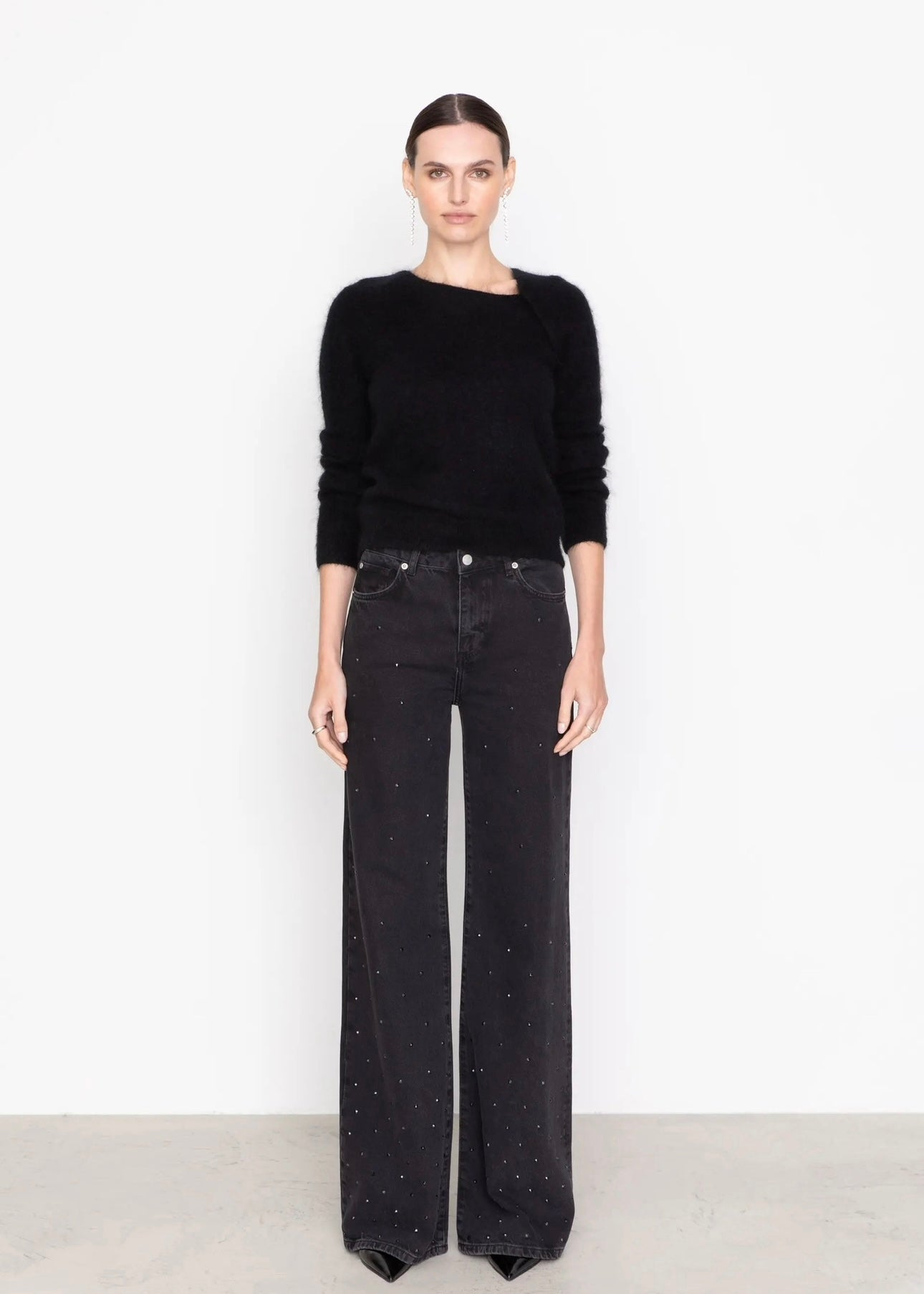 Camilla Pihl Taylor Embellished pants - Washed Black