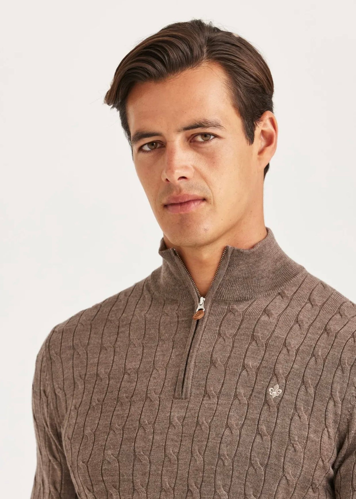 Merino Cable John Zip Brown