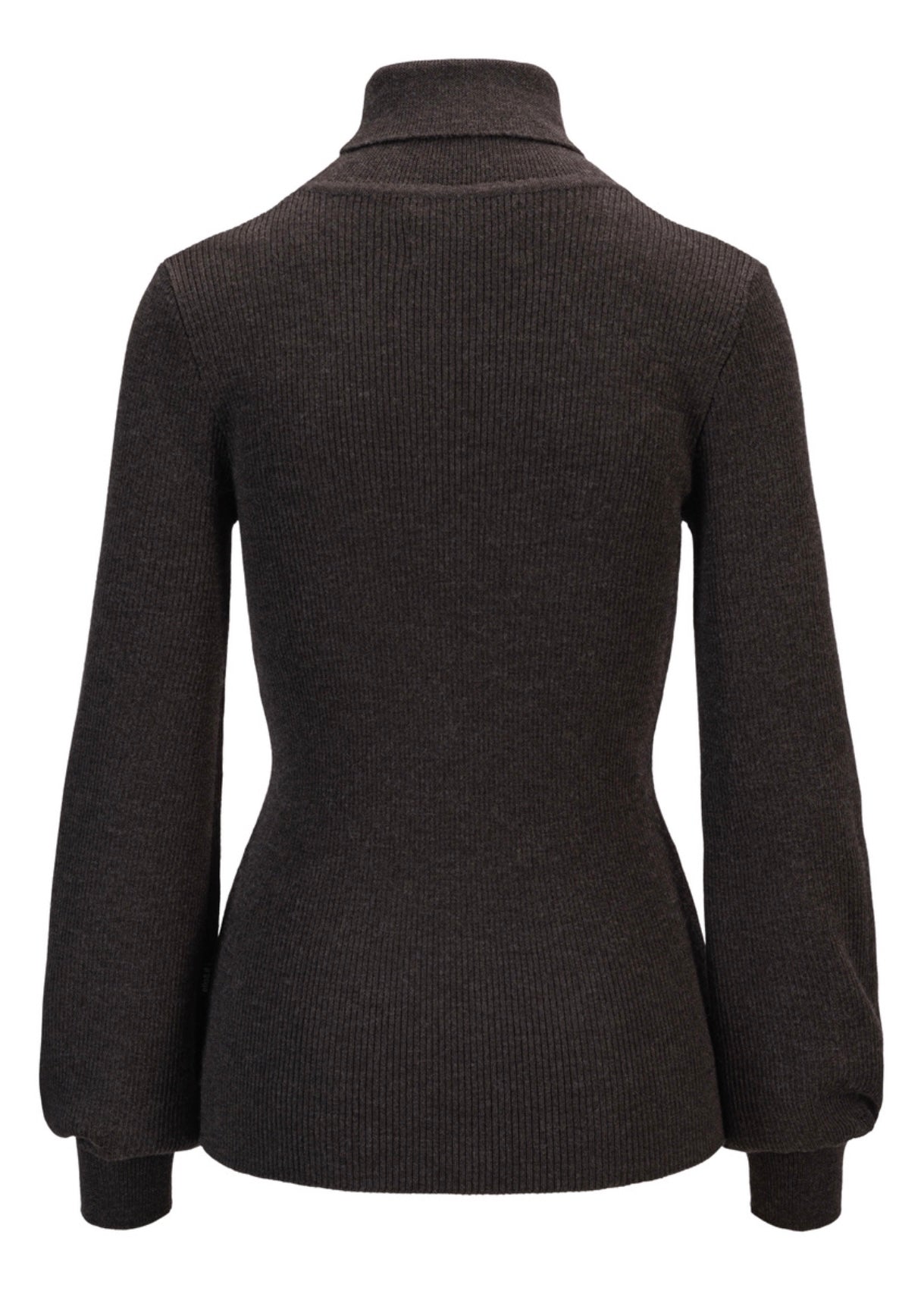 Ella&il Rosie Merino sweater - Dark Brown Melange