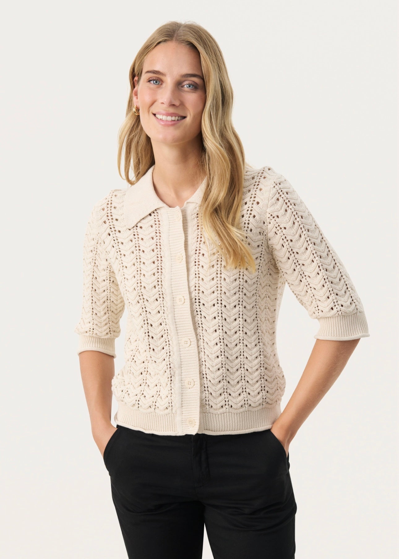 Part Two Rhoda cardigan - Whitecap Gray