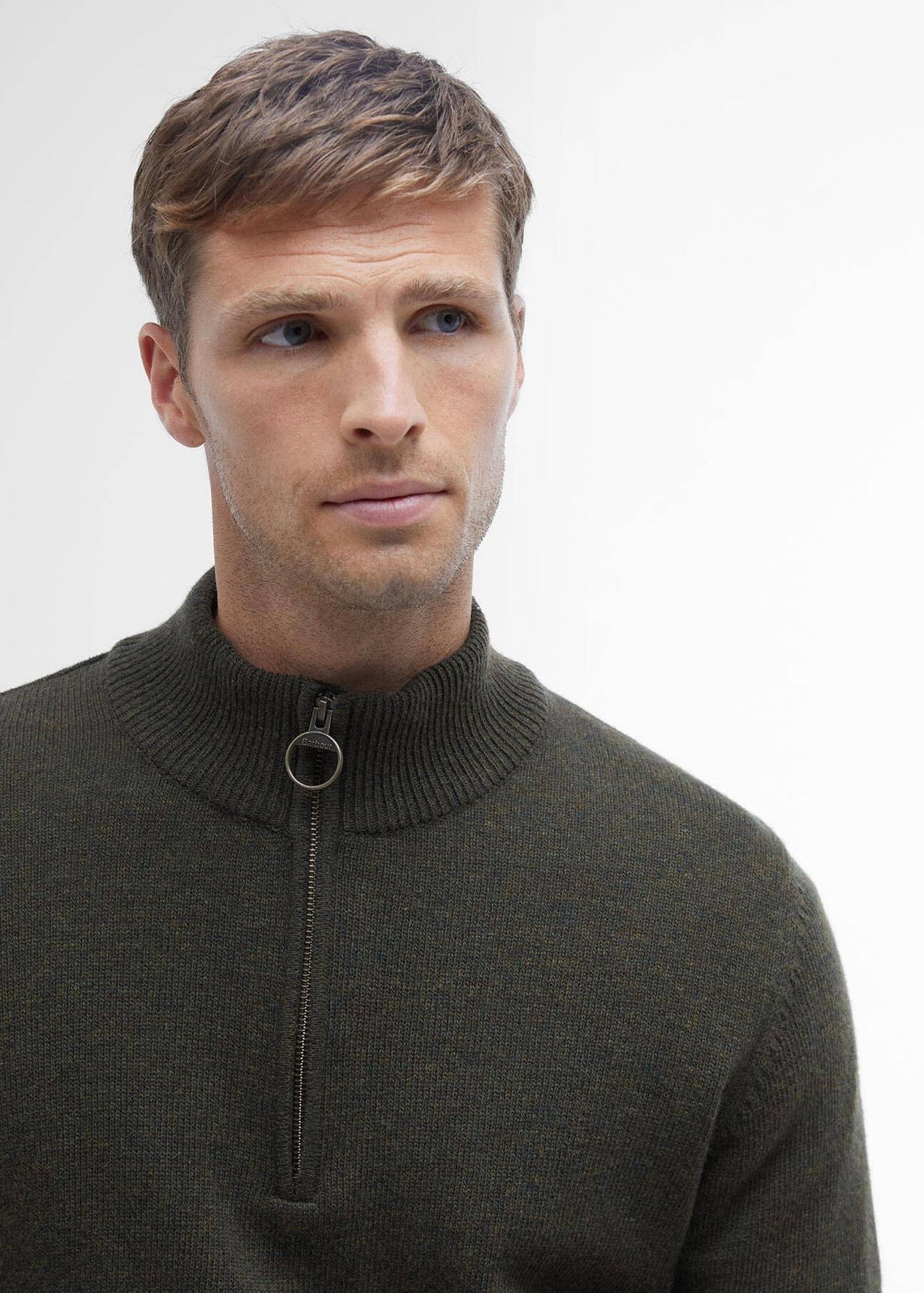 Holden Half Zip Olive Marl