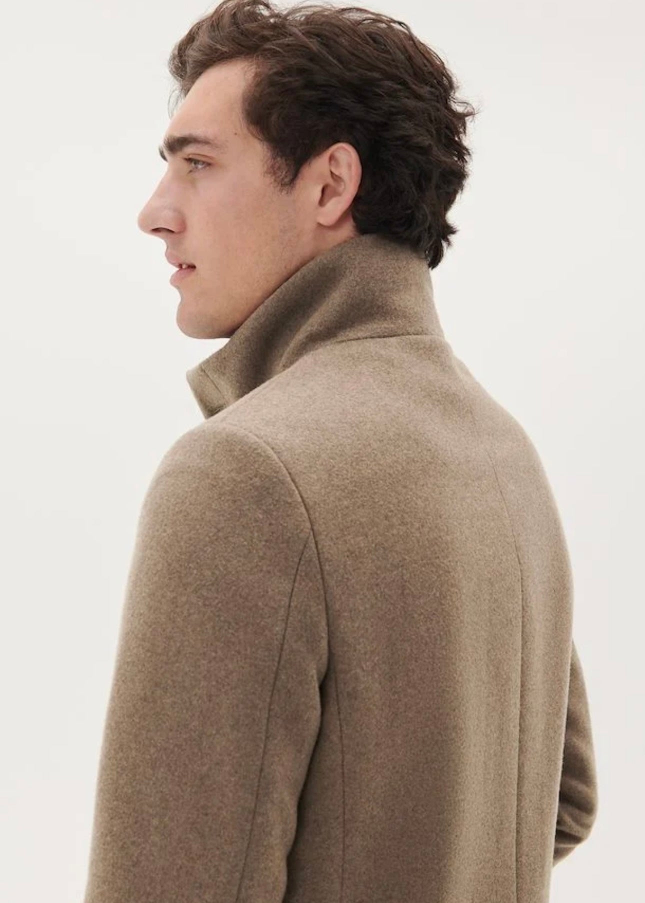 Matinique Harvey Wool coat - Walnut