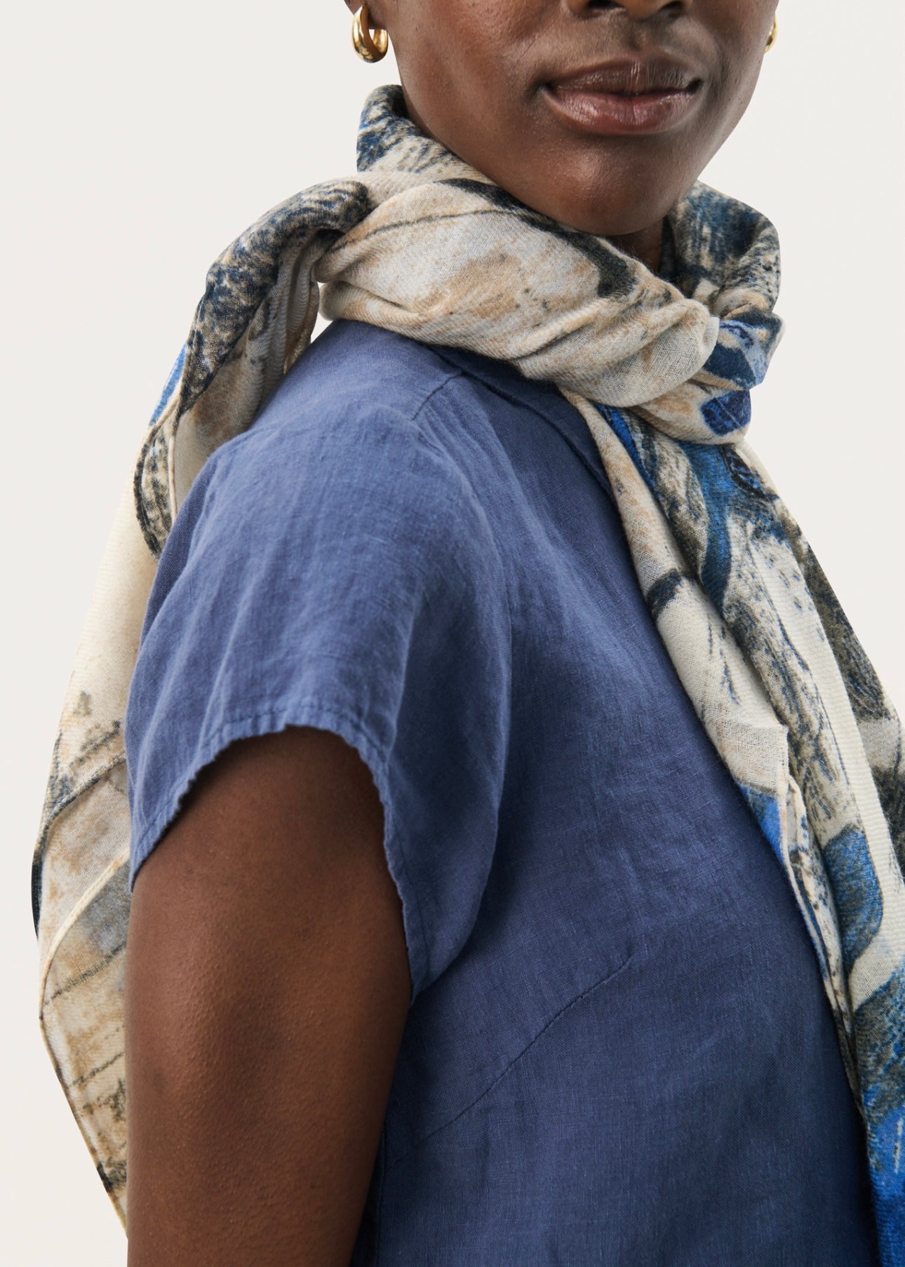 Part Two Felisia scarf - Blue Tones