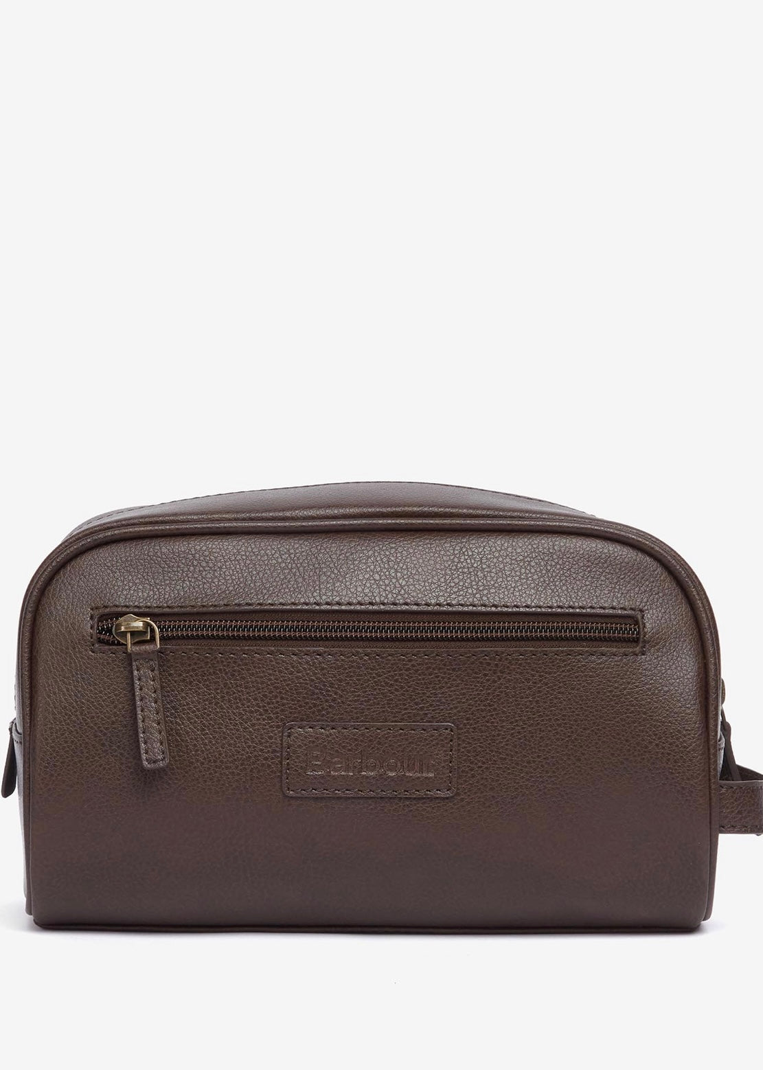 Leather Washbag Brown