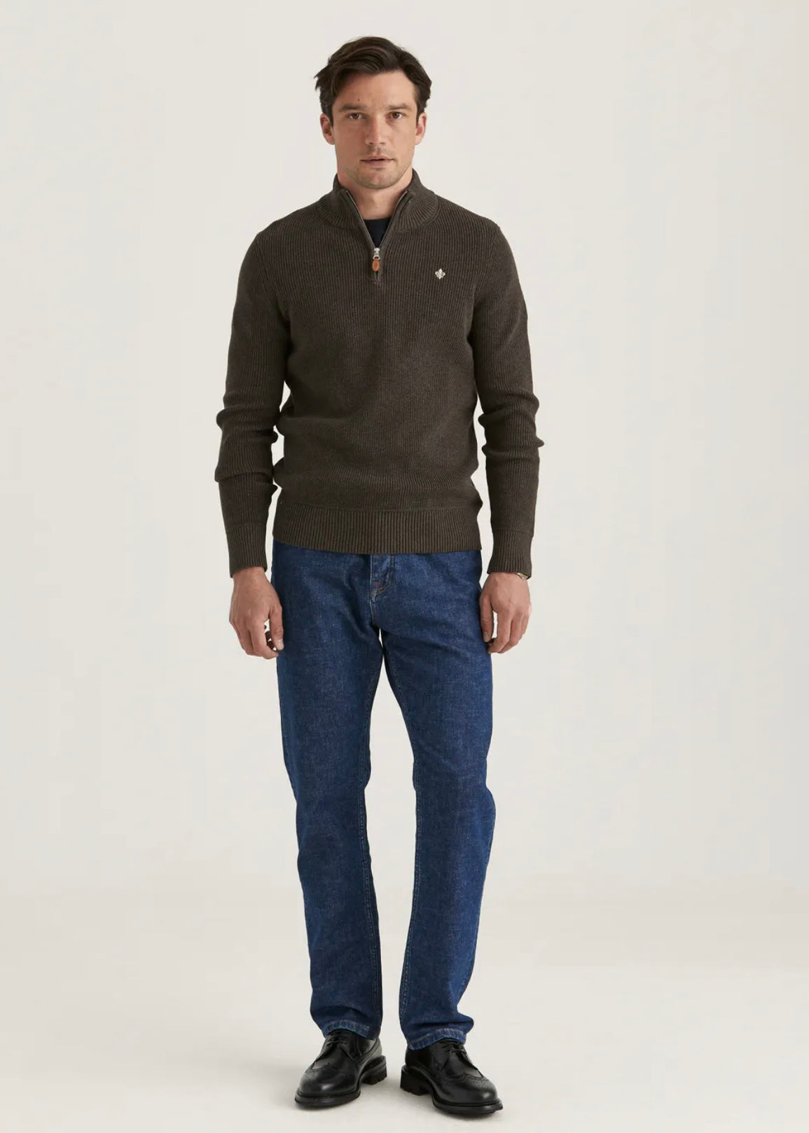 Morris Bernard Half zip - Brown