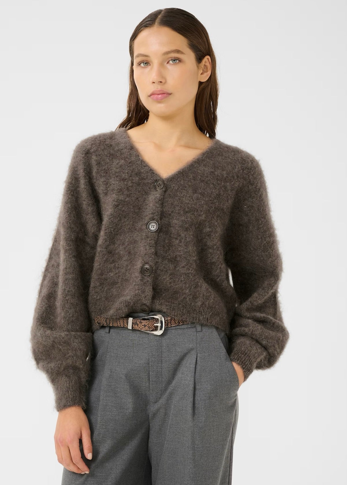 Debbie cardigan Chestnut Melange