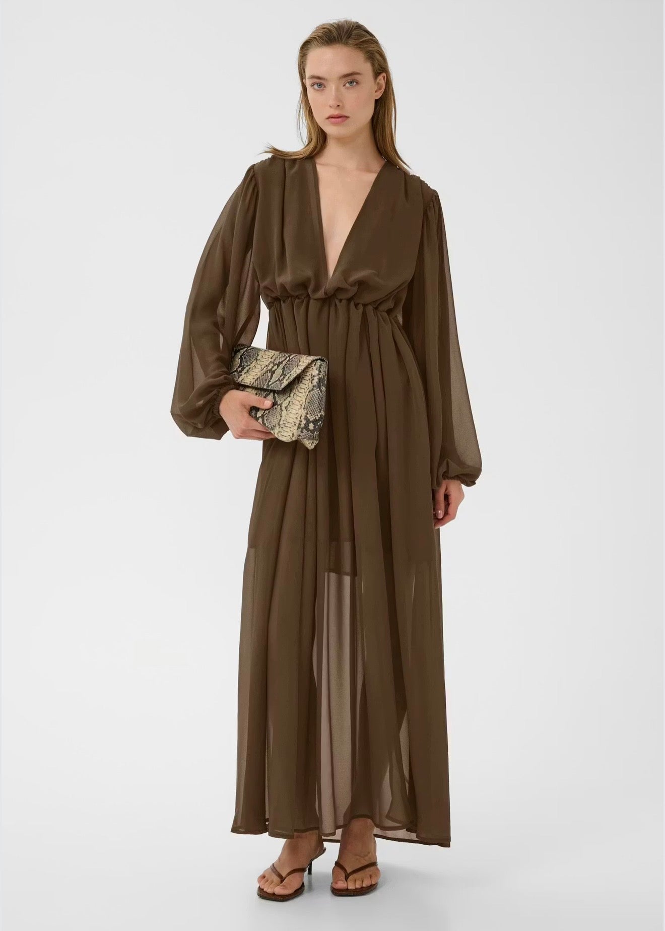 Darly Long Dress Rain Drum
