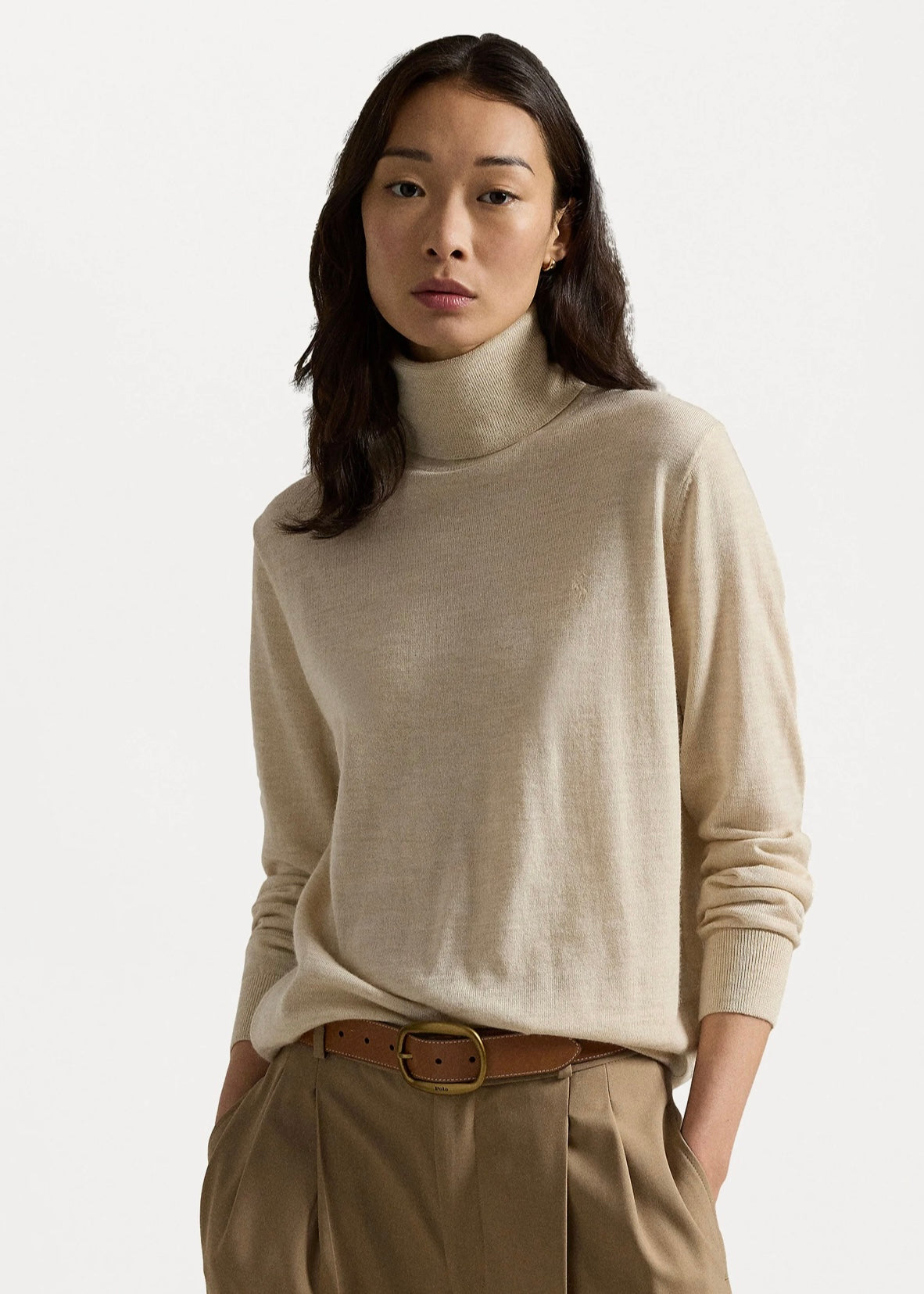 Polo Ralph Lauren Merino rollerneck - Almond Heather