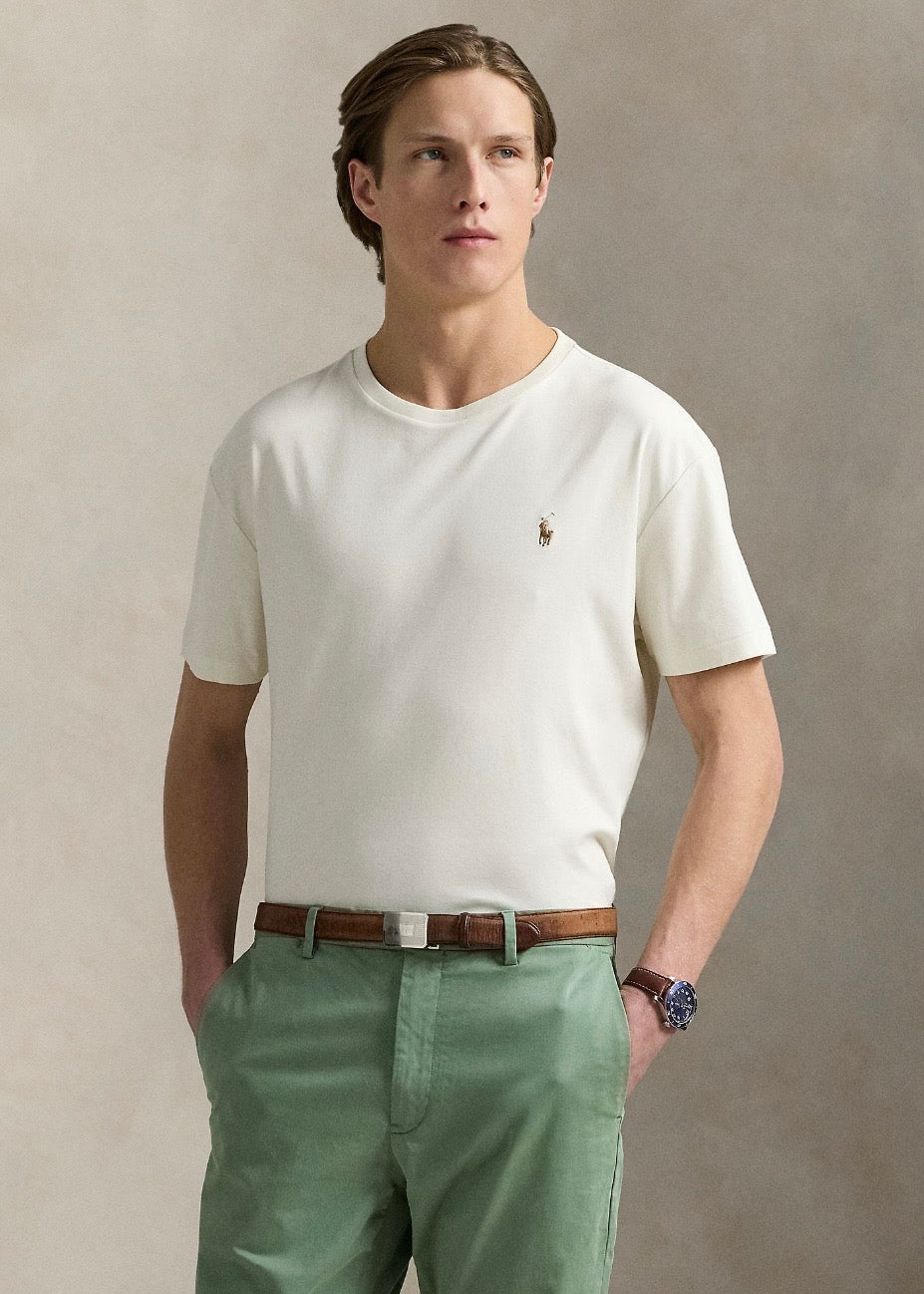 Soft Cotton T-shirt Pale Cream