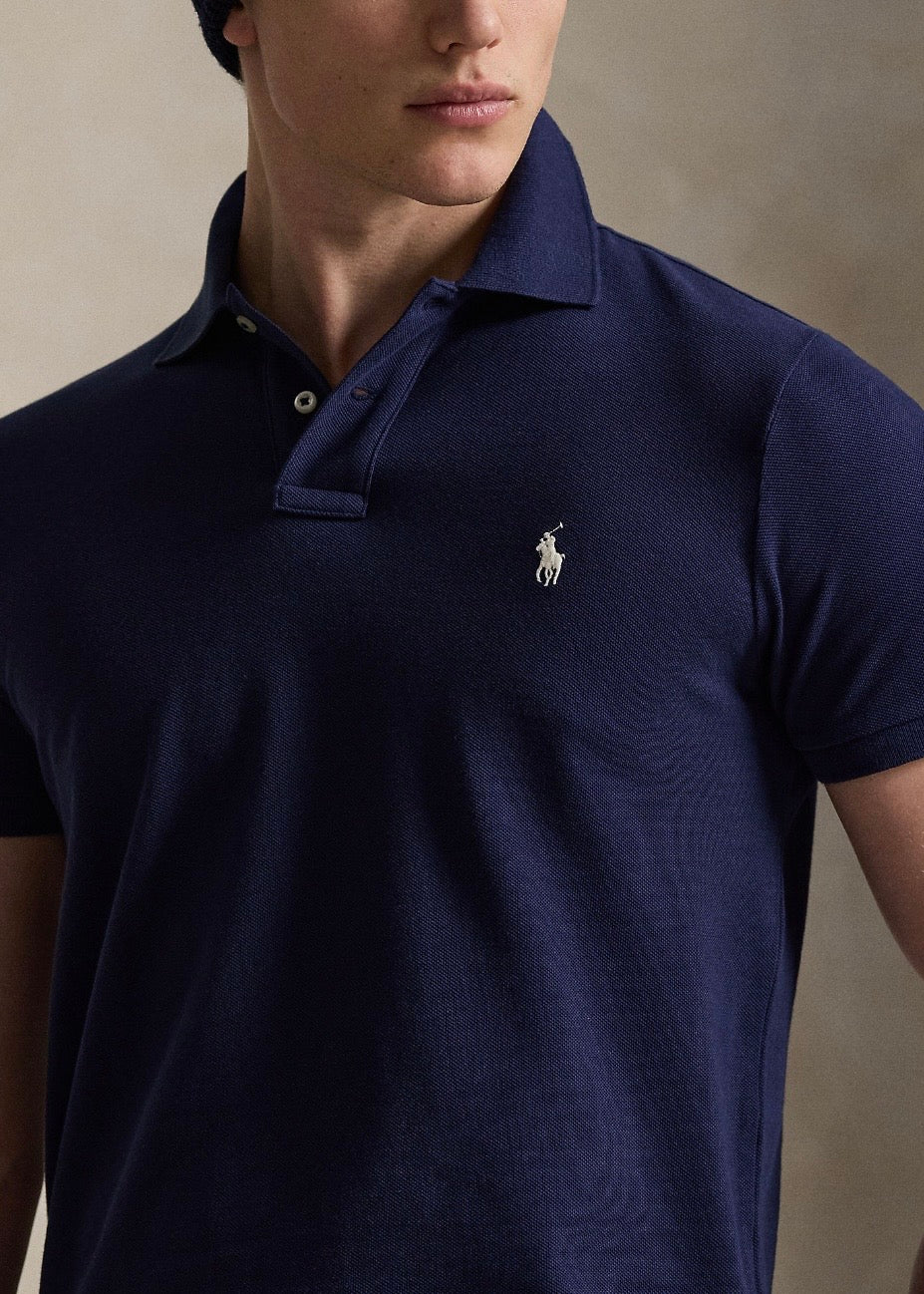 Mesh Polo Shirt Navy