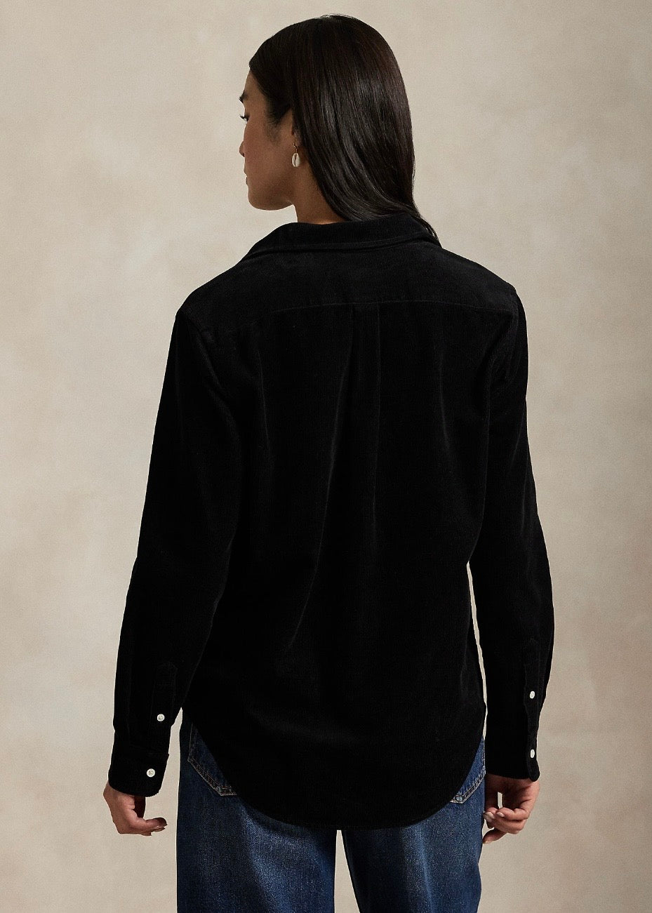 Classic Fit Corduroy Shirt Black