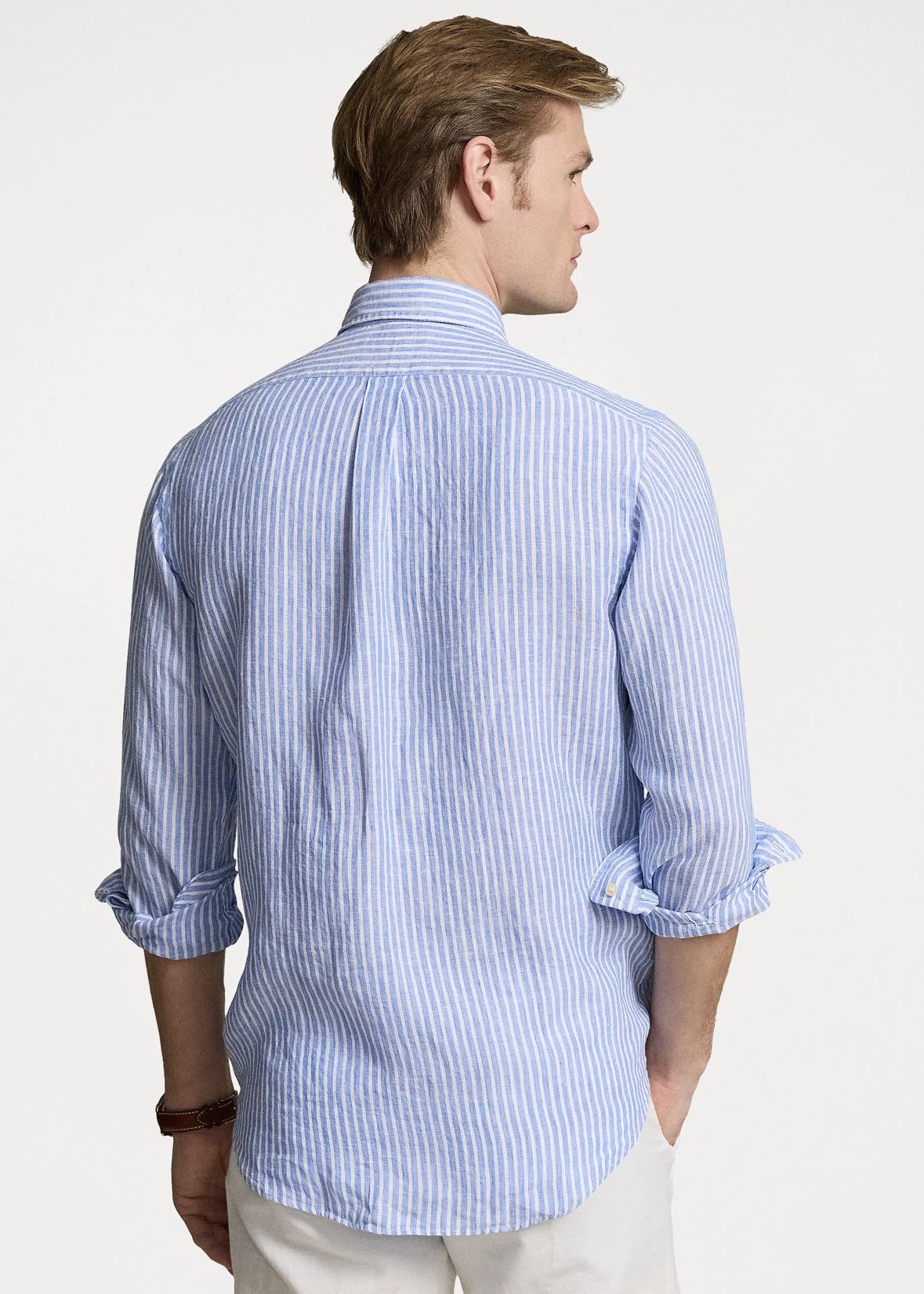 Polo Ralph Lauren Linen shirt custom fit - Blue/White Stripe