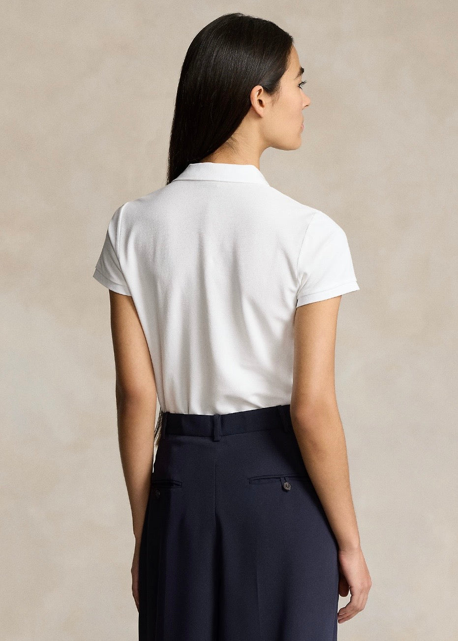 Slim Fit Stretch Polo Shirt White