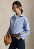 Relaxed Fit Striped Cotton Shirt Lt.Blue