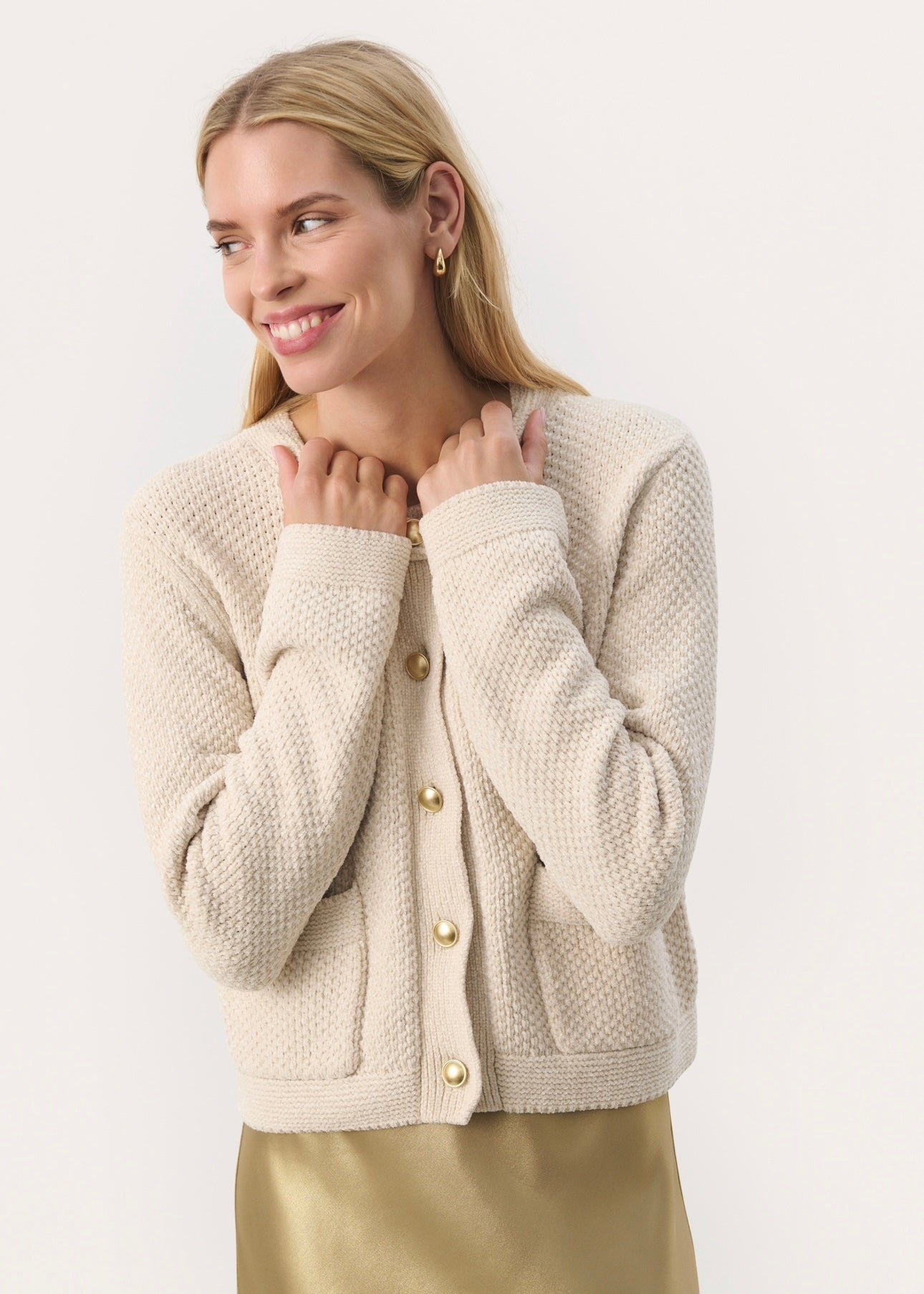 Part Two Mika cardigan - French Oak