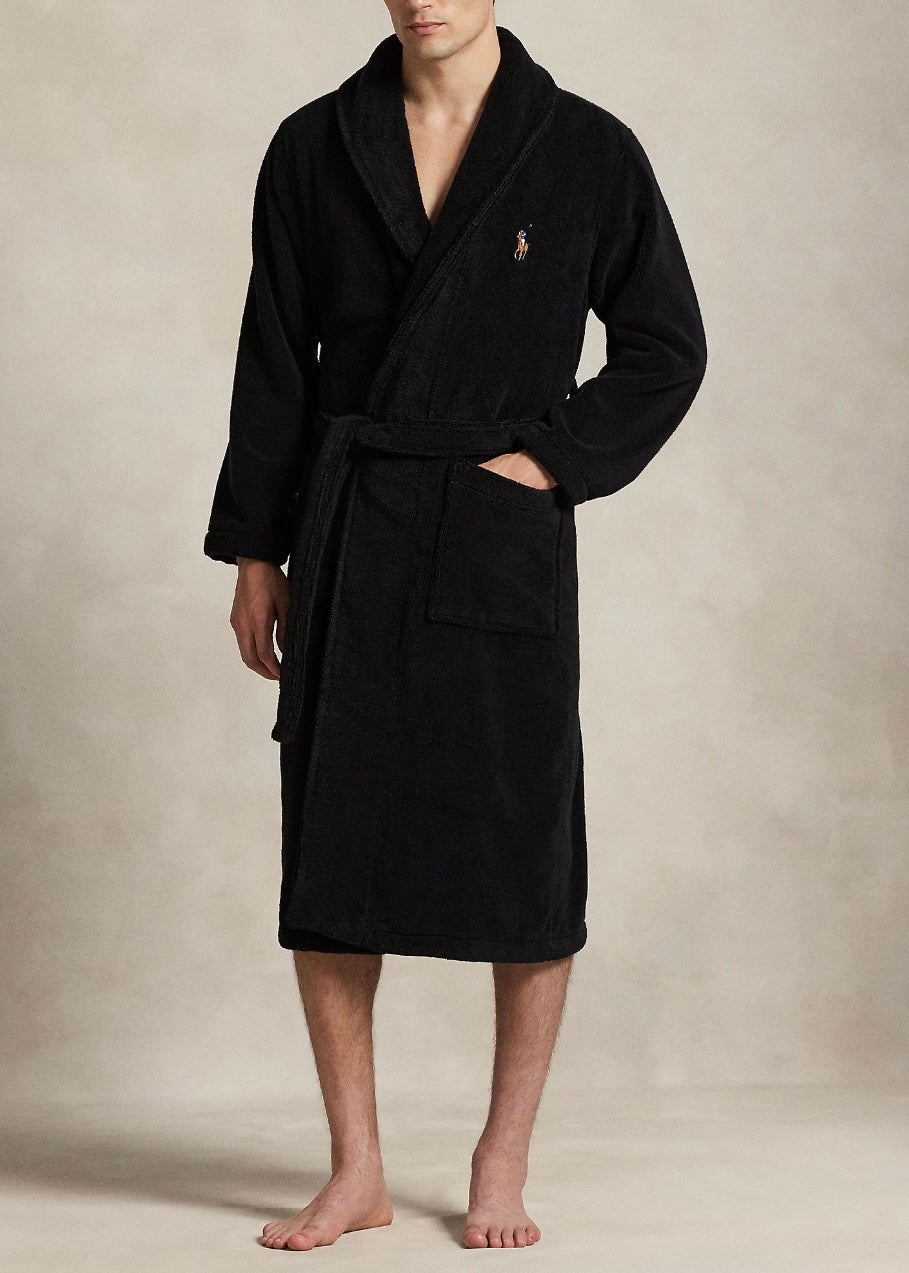 Polo Bear Terry robe Black