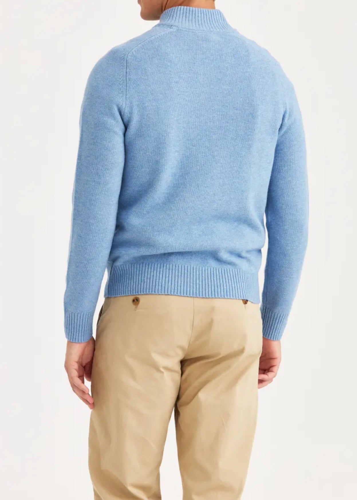 New Hertford Half Zip Light Blue