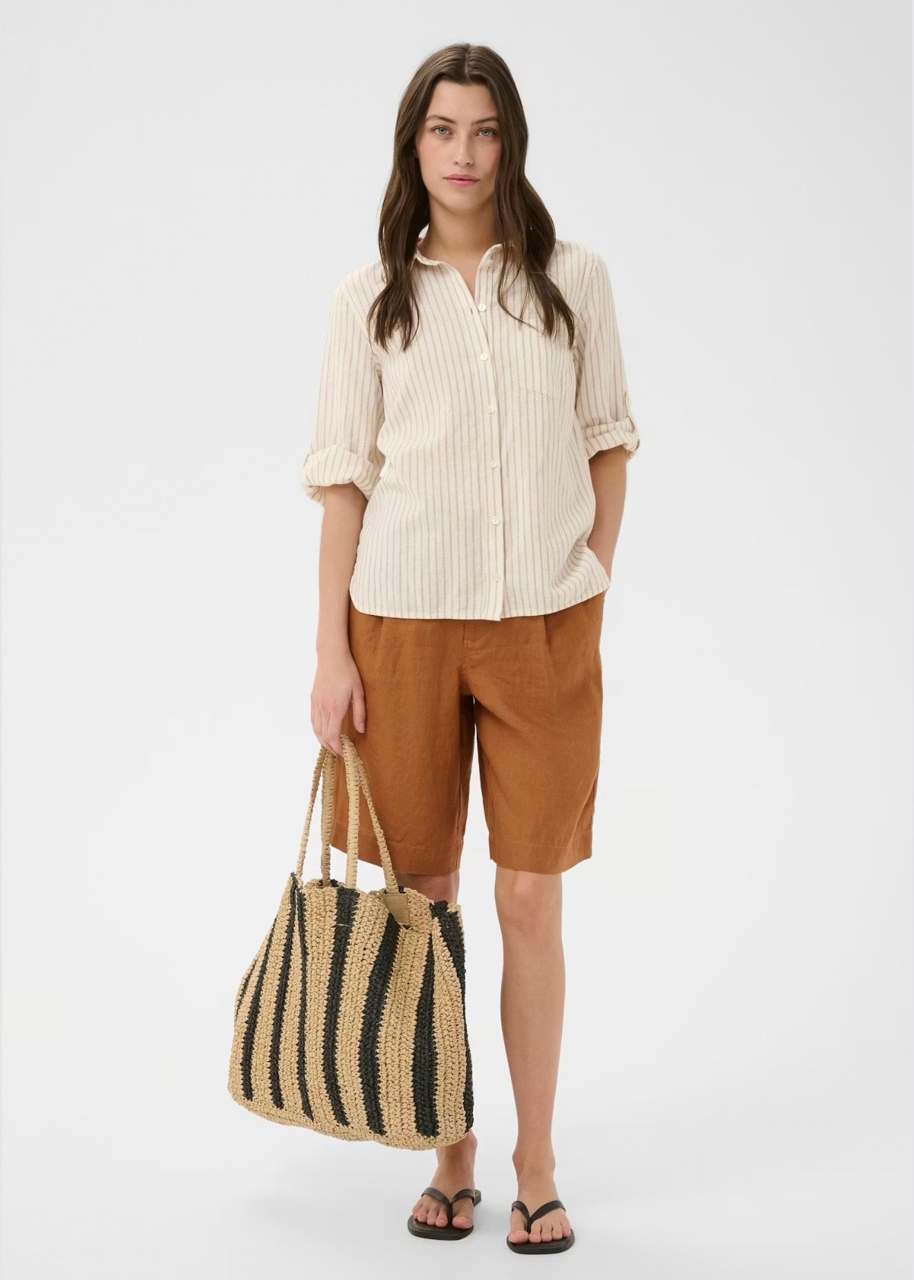 Cindie Shirt Neutral Stripe