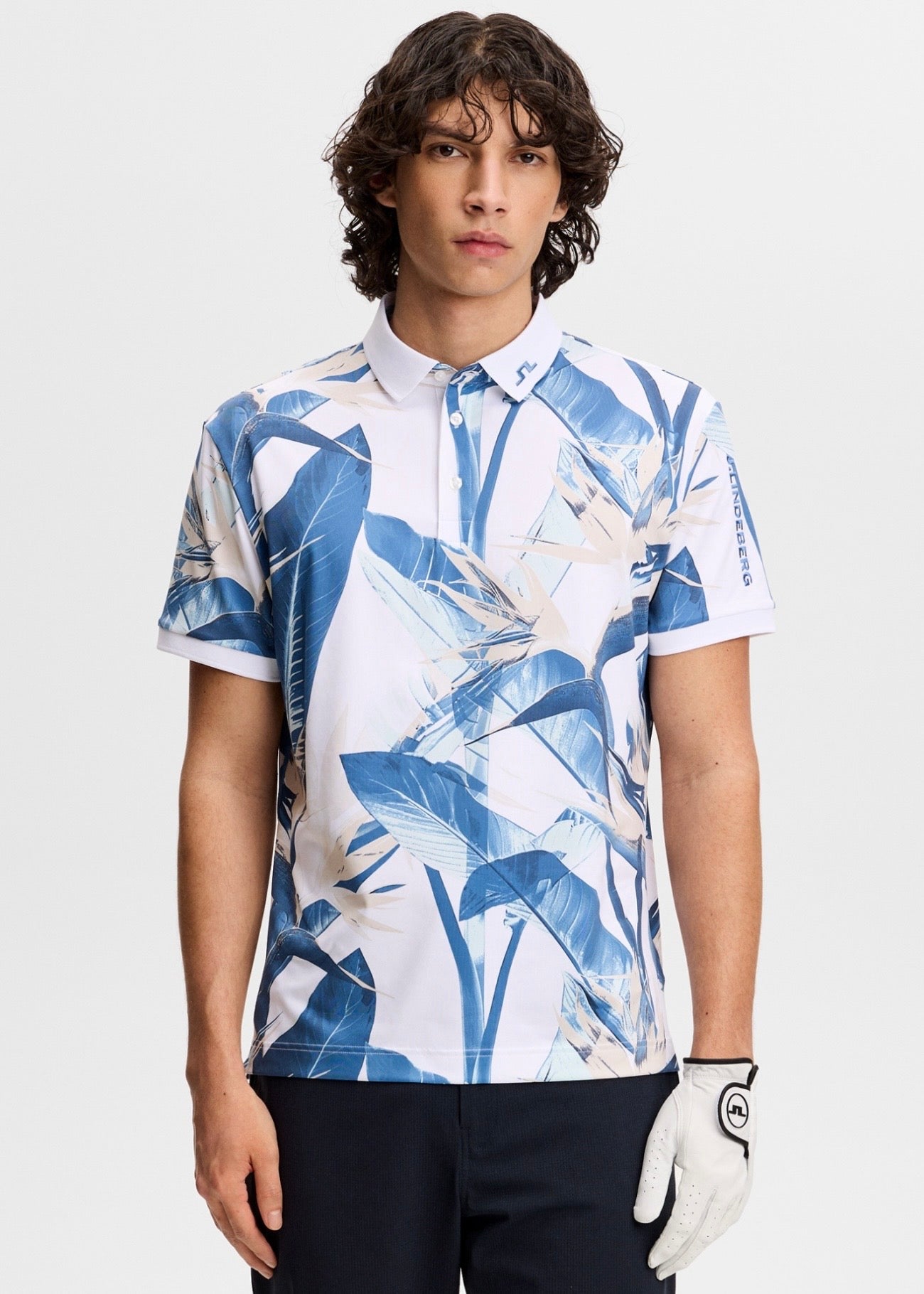 Tour Tech Print Polo Paradise Skylight