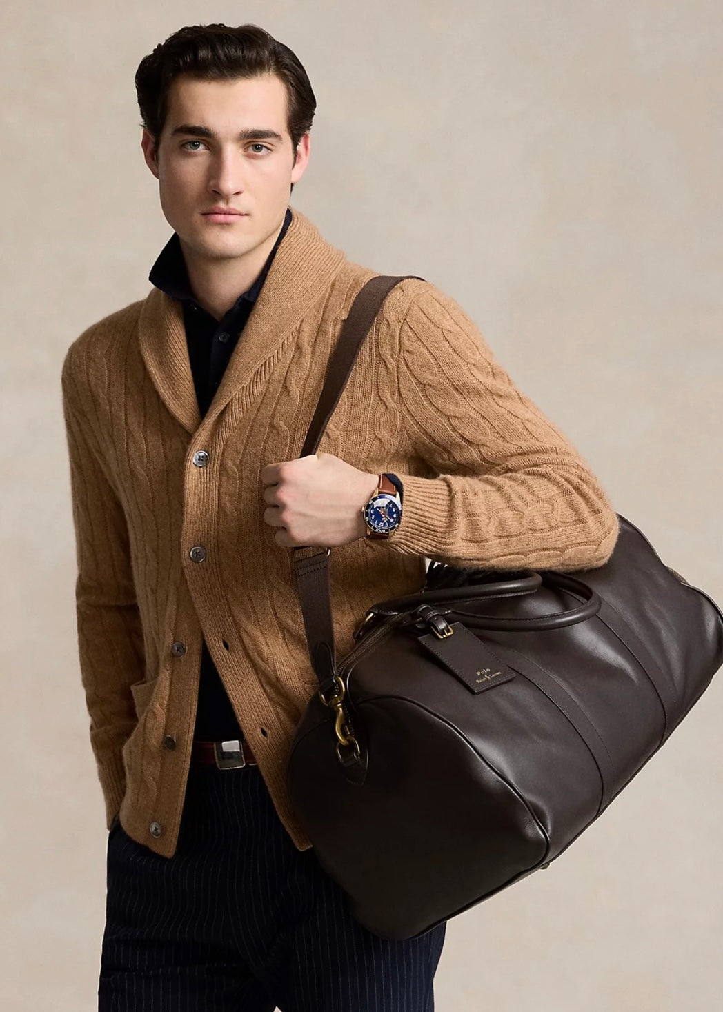 Polo Ralph Lauren Weekend-bag - Smooth Leather Brown