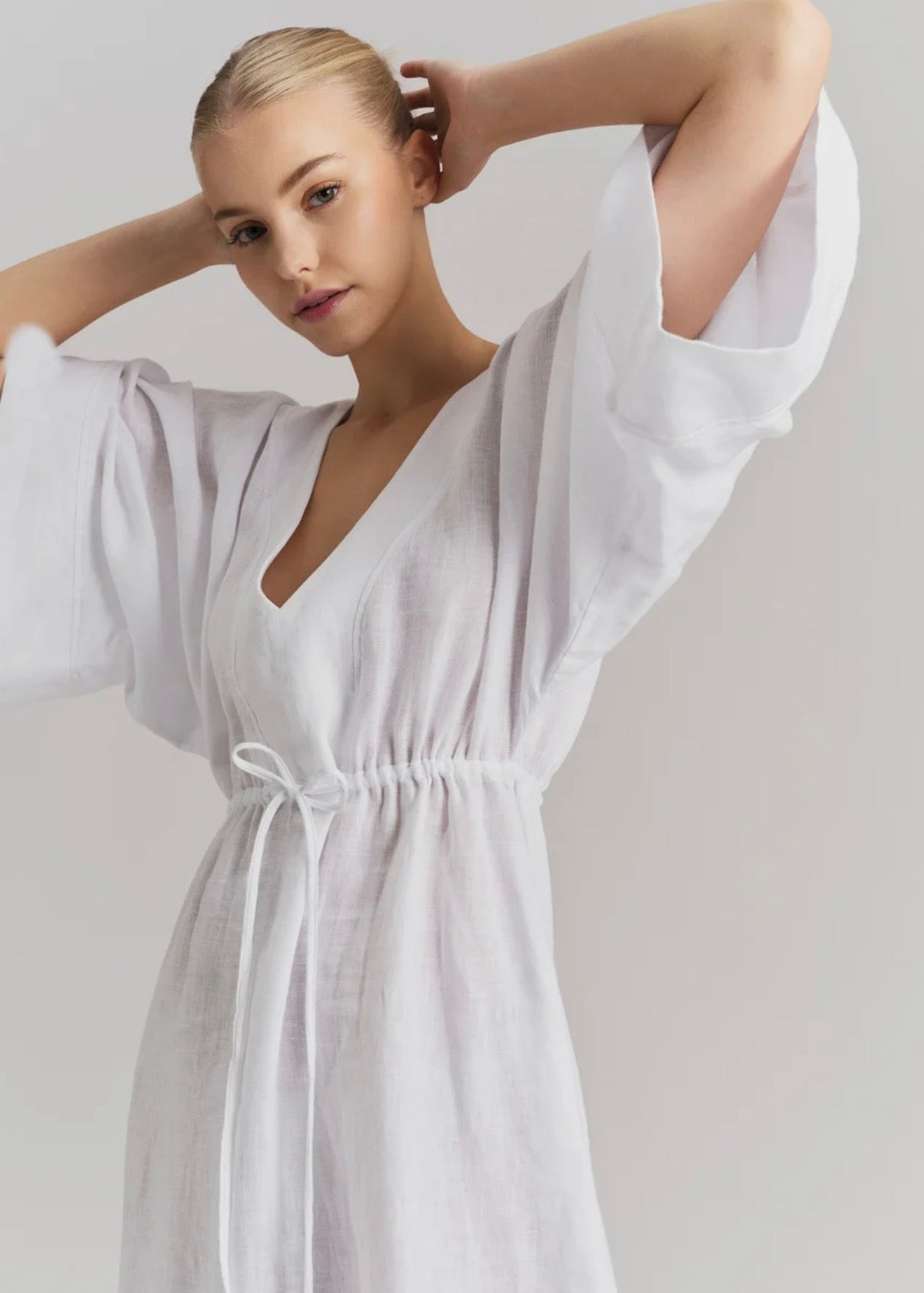 Pernille Linen Dress White