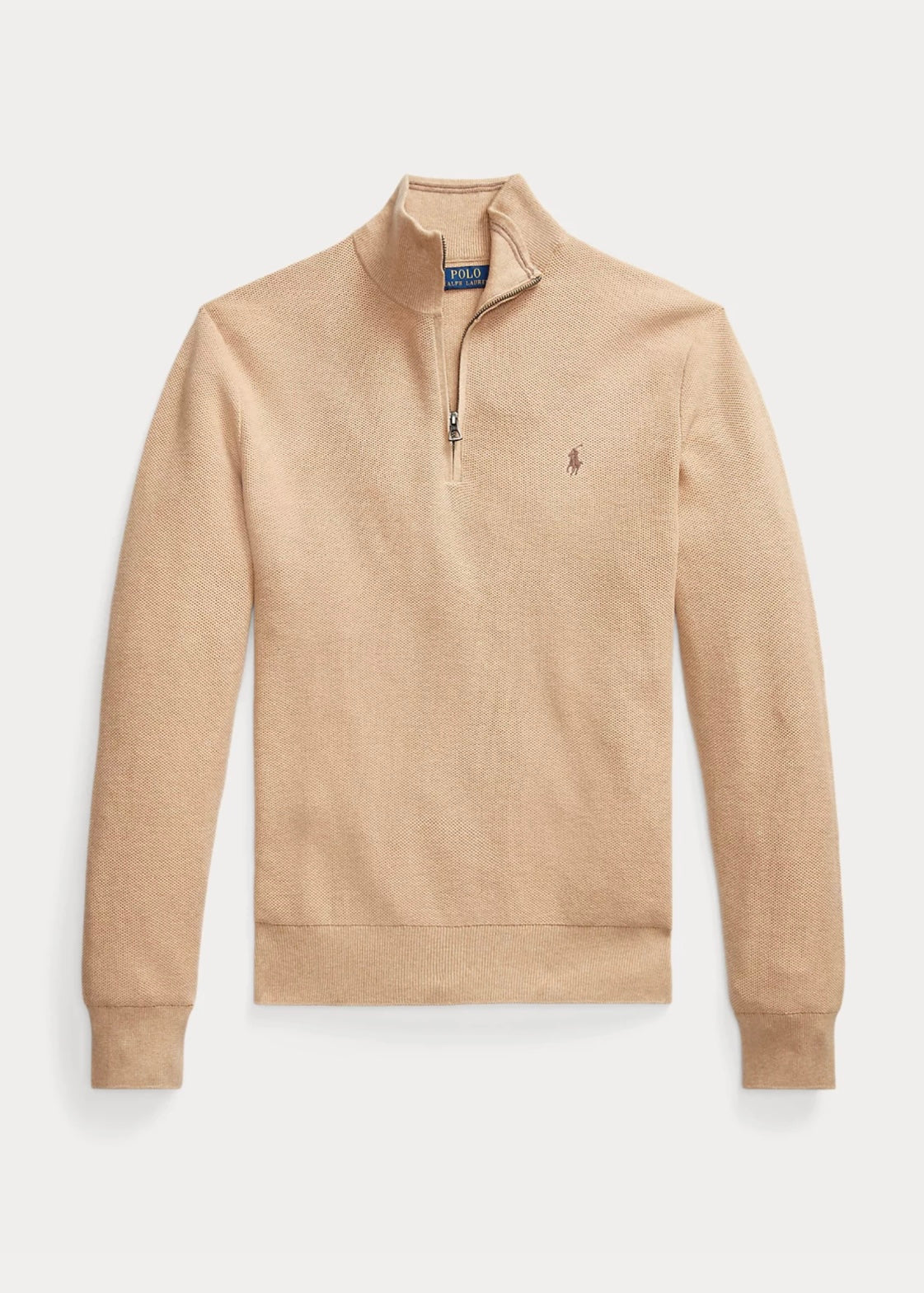 Polo Ralph Lauren Cotton Zip - Camel Melange