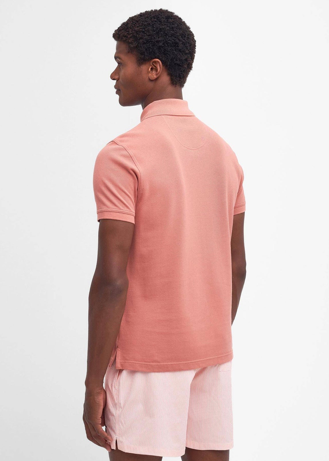 Tartan Polo Pique Pink Clay