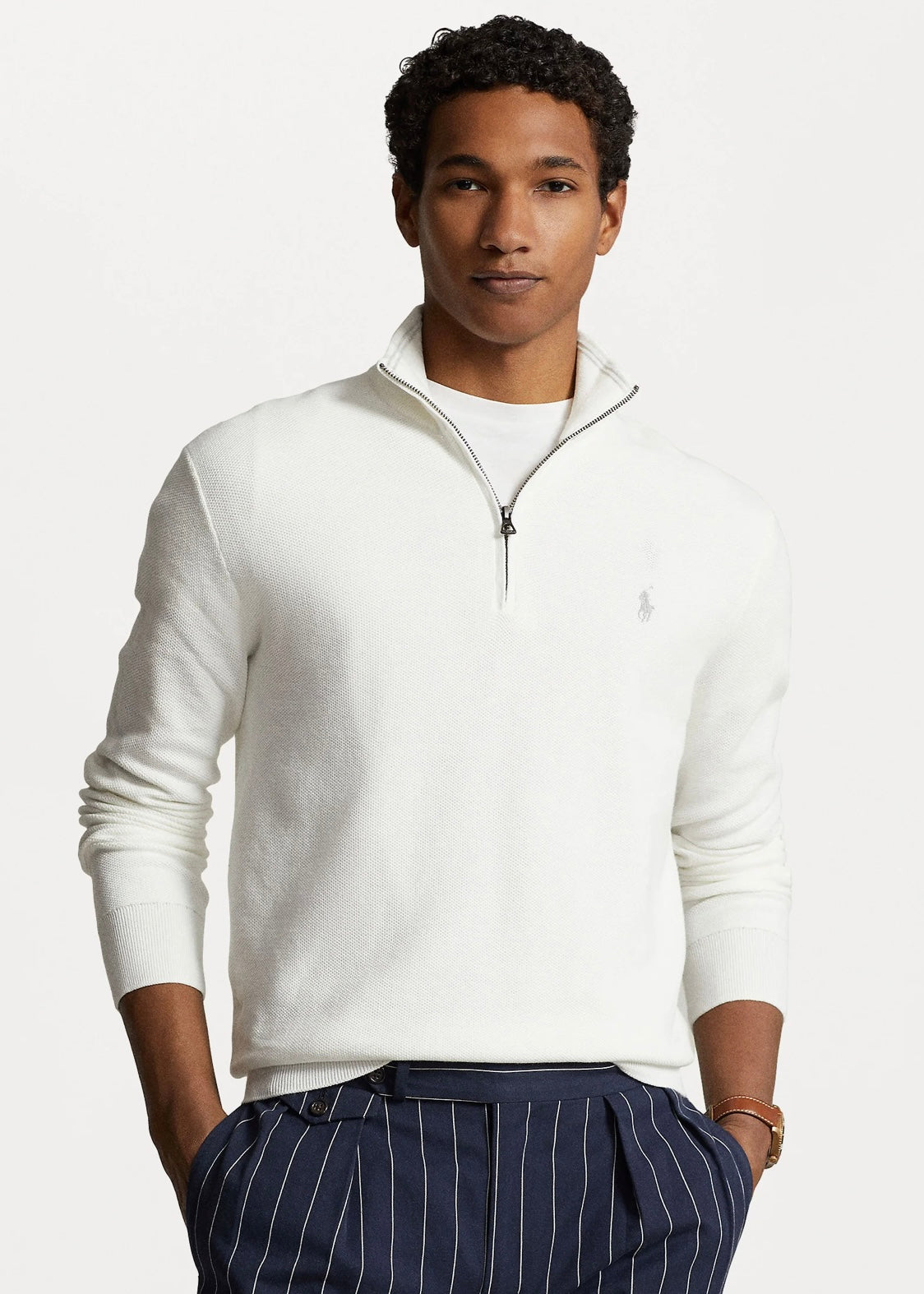 Polo Ralph Lauren Cotton Zip - Deckwash White