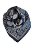 Cotton-Viscose Scarf Navy