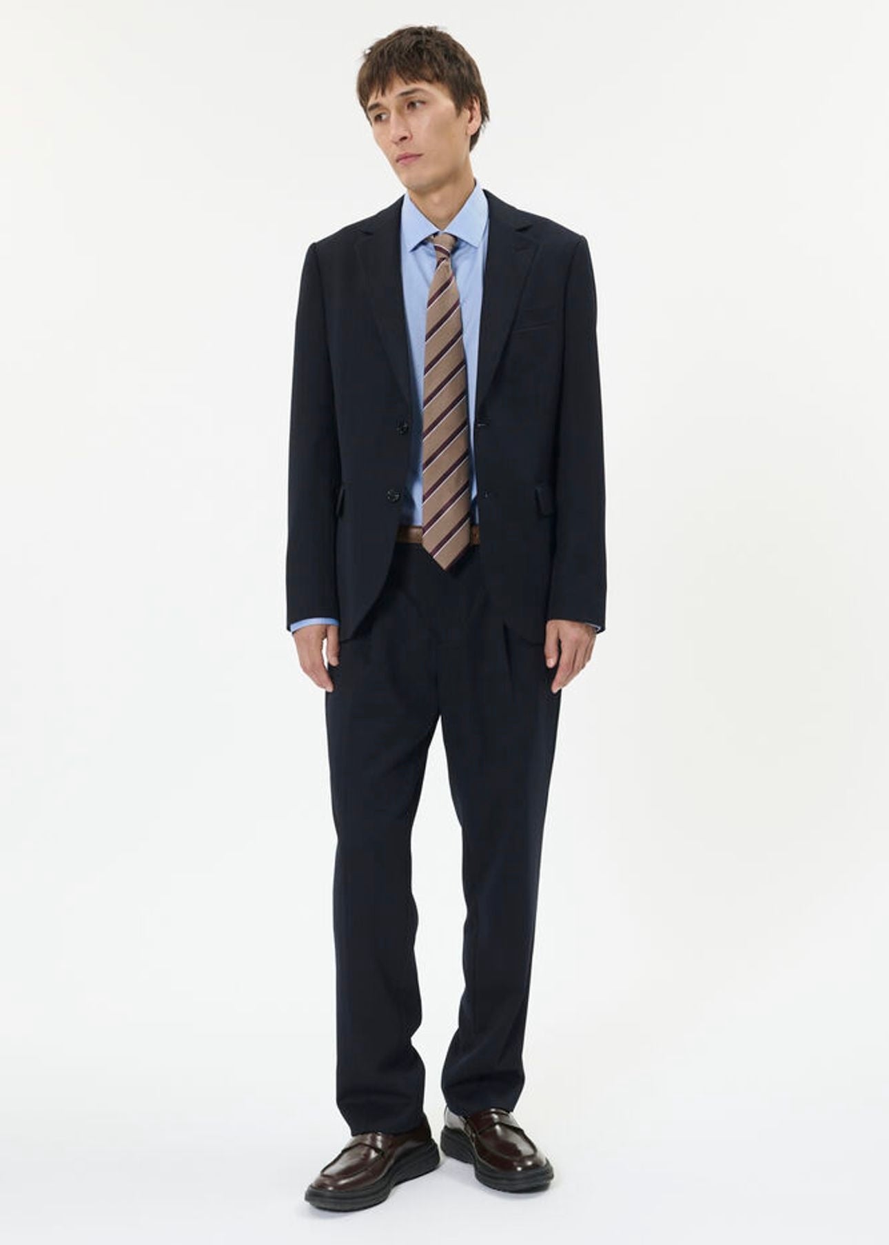 Weller Pleat pant Dark Midnight