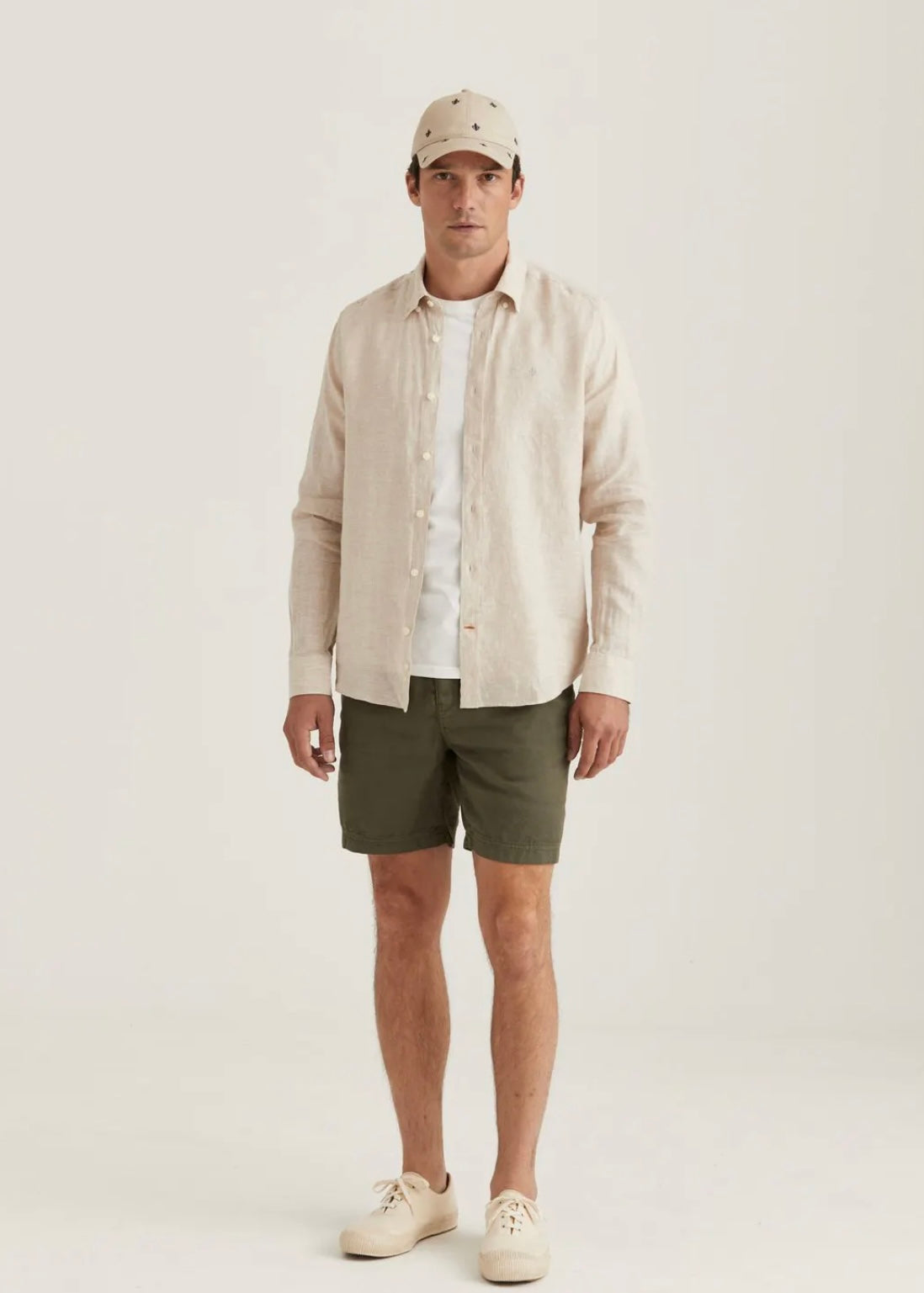 Morris Douglas Linen shirt - Khaki