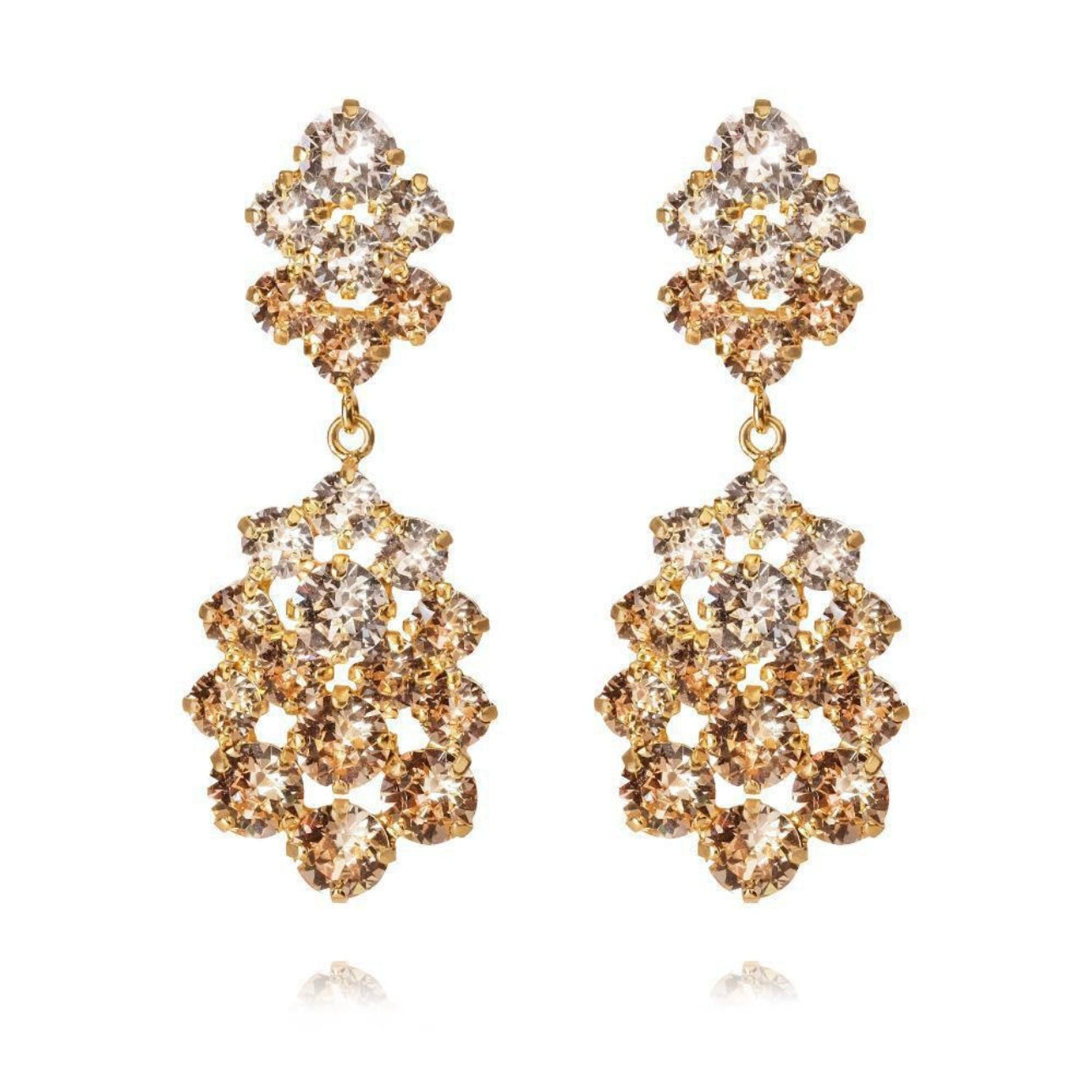 Caroline Svedbom Celena earring Gold Crystal/Golden Shadow