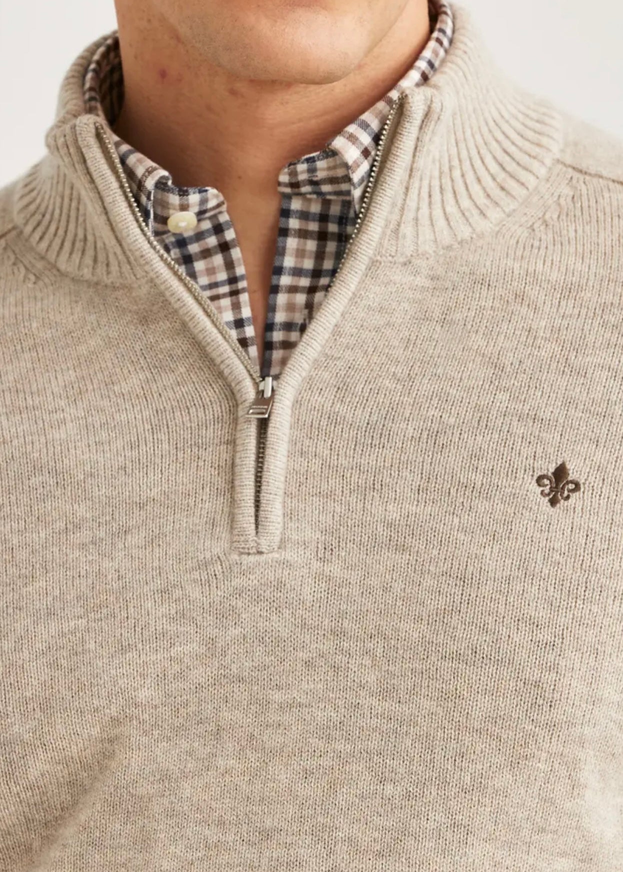 New Hertford Half Zip Brown