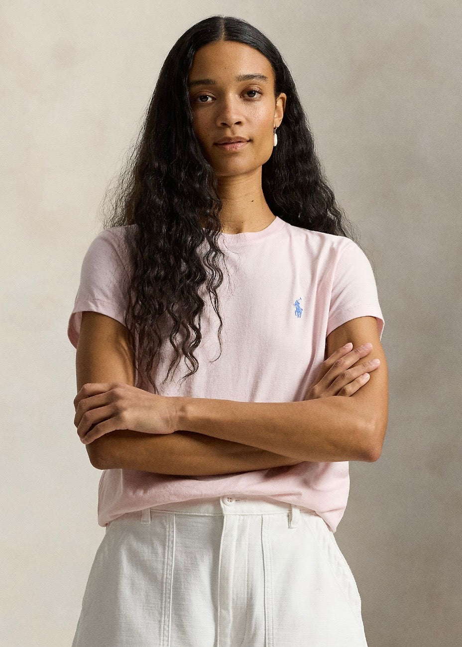 Cotton Jersey Tee Pink Sand