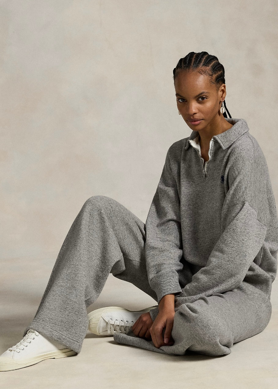 Fleece Wide sweatpants Dark Vintage Heather
