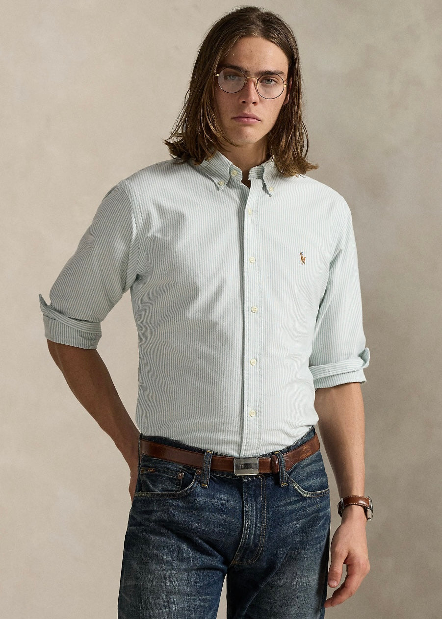 Ralph Lauren Oxford shirt custom fit - Lovat/White