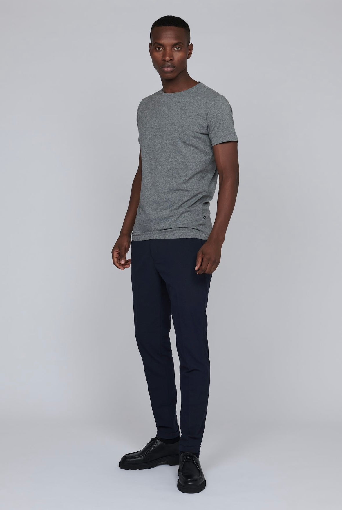 Matinique Jermalink Cotton Stretch t-shirt - Grey Melange