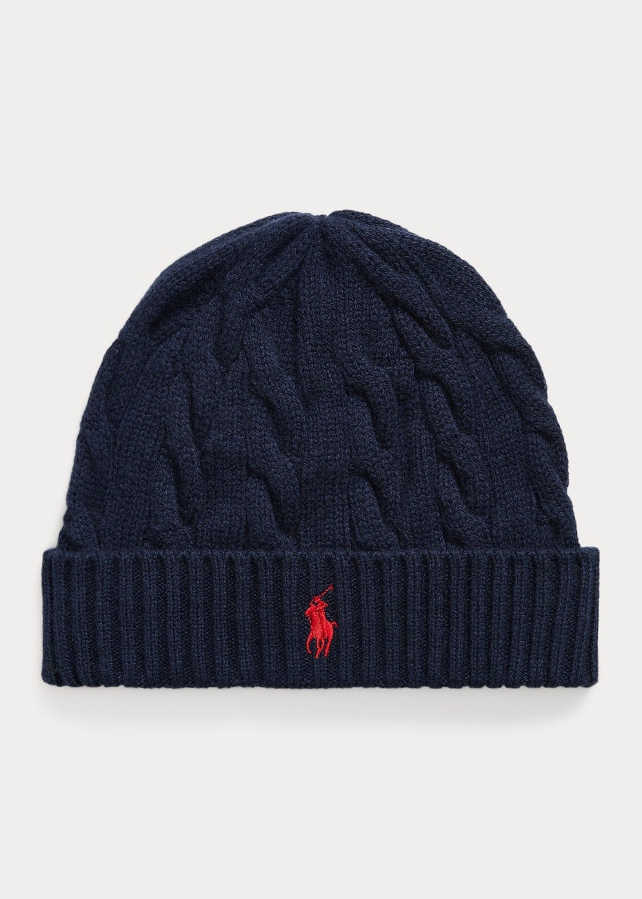 Cable Knit Beanie Hunter Navy